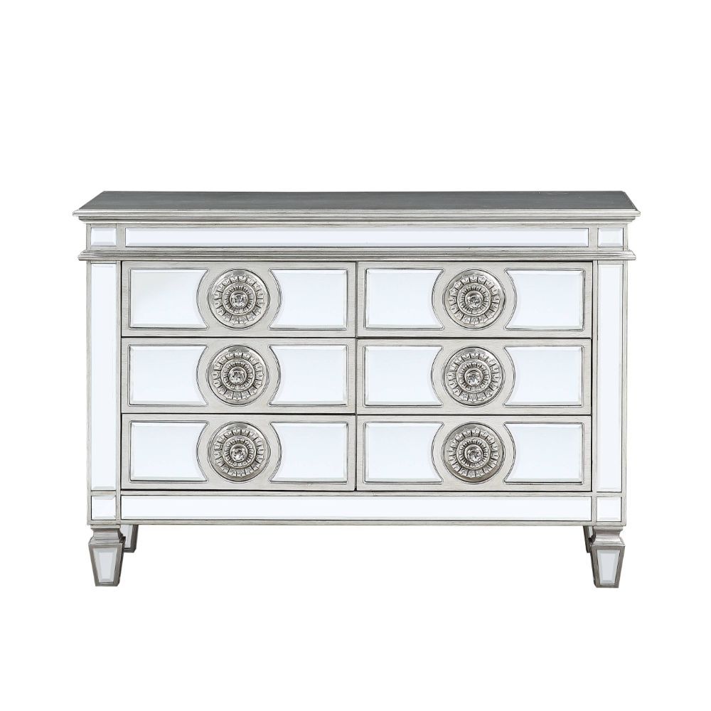 Varian - 34" Server - Mirrored & Antique Platinum