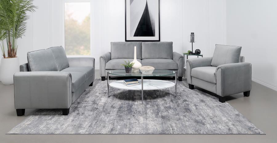 Coaster Fine Furniture Davis - Upholstered Rolled Arm Sofa | Meri Furniture