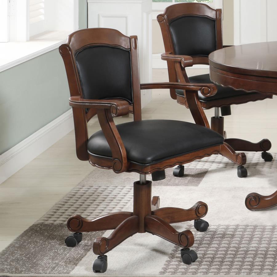Coaster Fine Furniture Turk - Upholstered Swivel Dining And Game Chair - Tobacco | Meri Furniture
