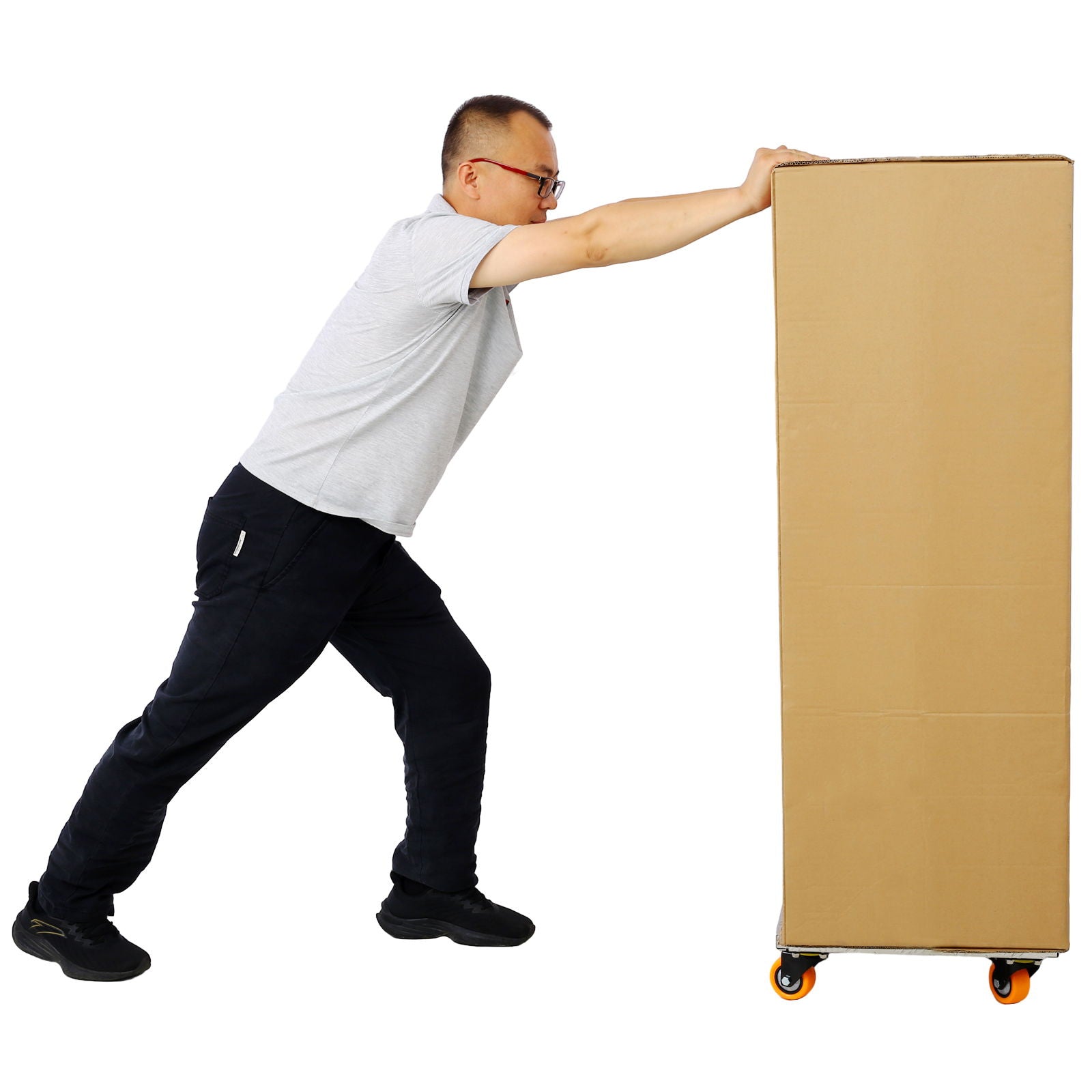 Heavy Duty Furniture Dolly Trolley Car, Aluminum Frame With 3" Tpu Professional Casters, Brake Option