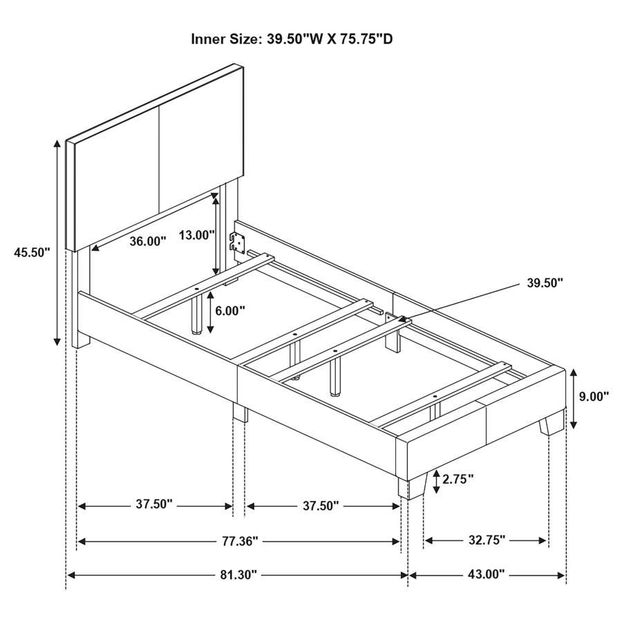 Coaster Fine Furniture Dorian - Upholstered Panel Bed | Meri Furniture