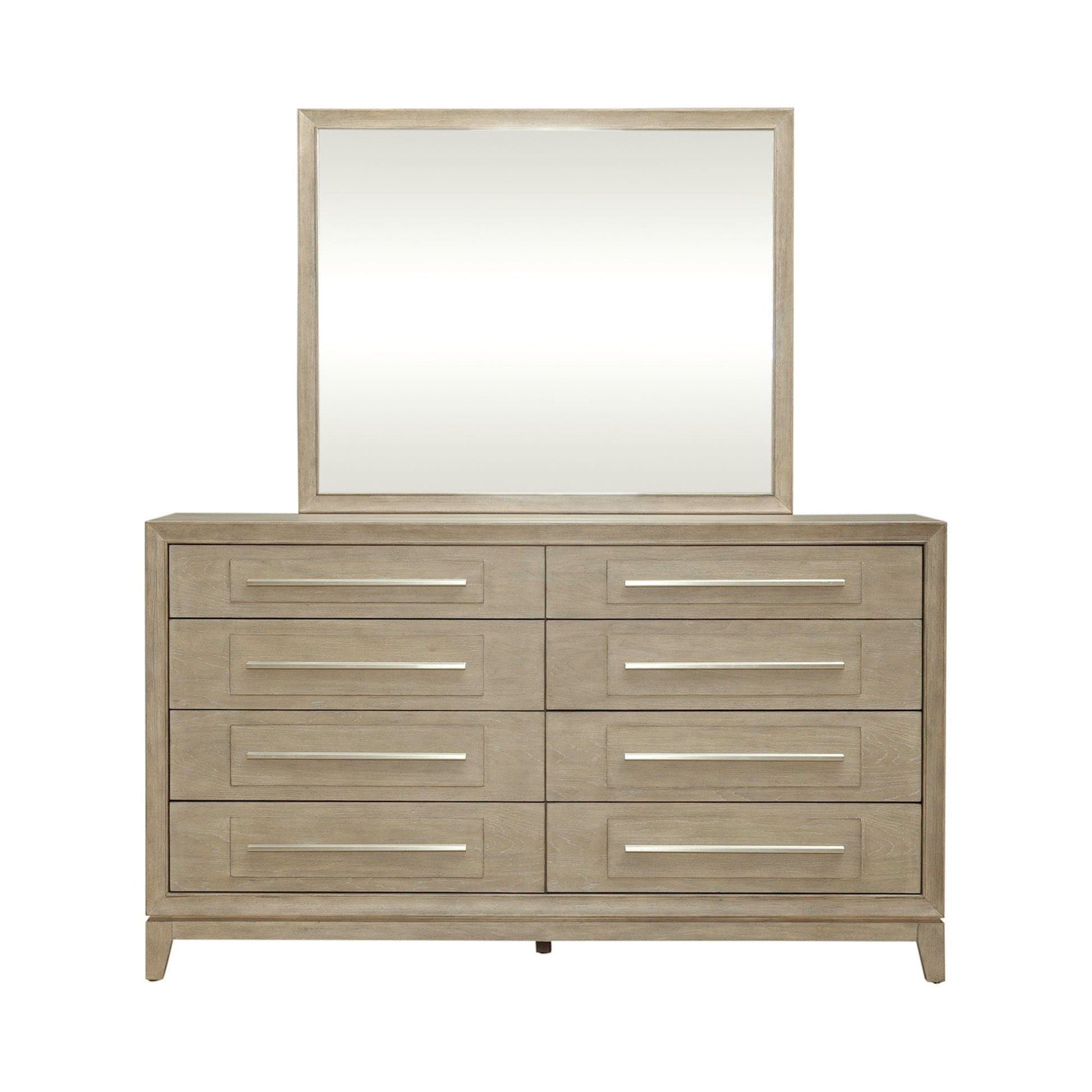 Liberty Furniture Brentwood - Dresser & Mirror - Sandstone | Meri Furniture
