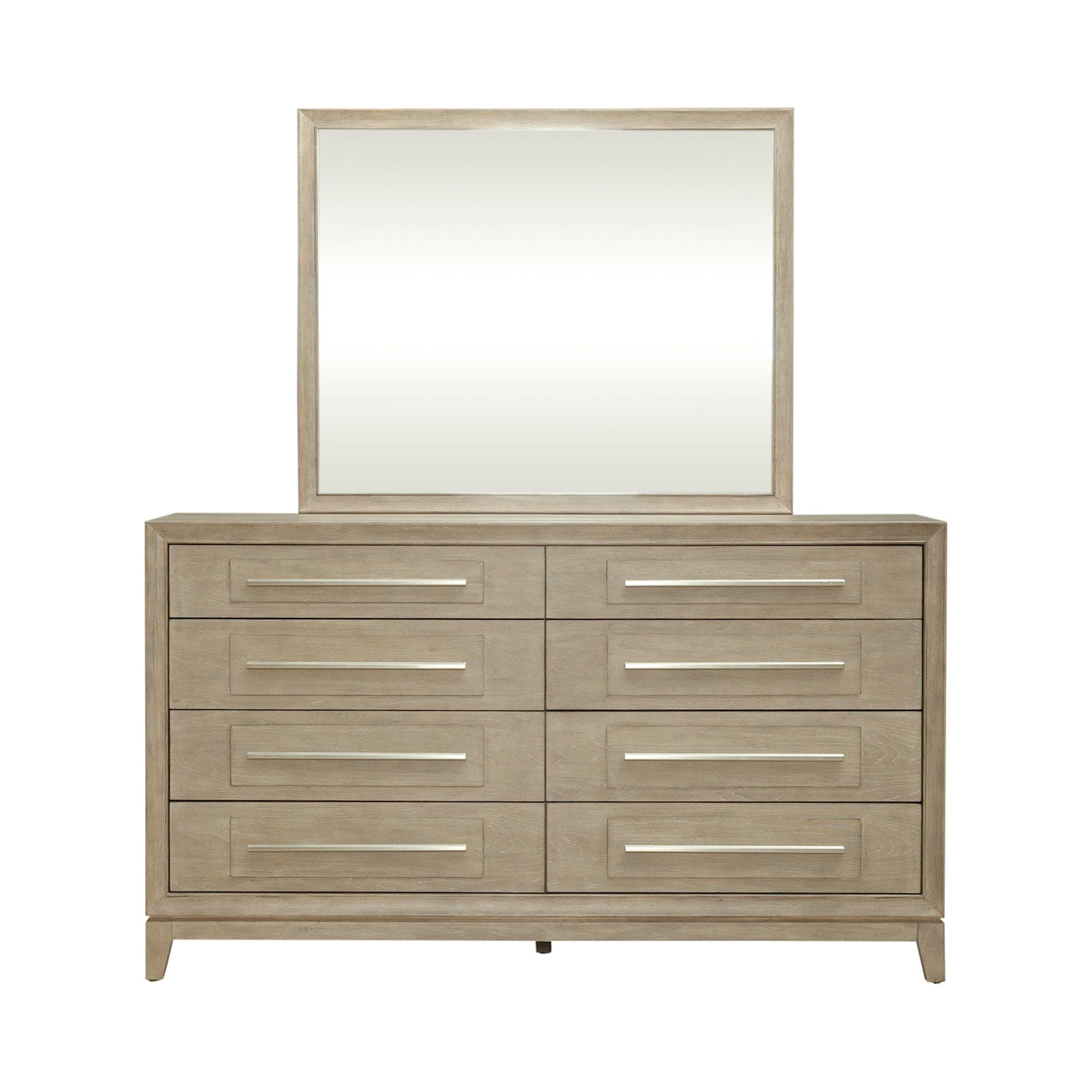 Liberty Furniture Brentwood - Dresser & Mirror - Sandstone | Meri Furniture