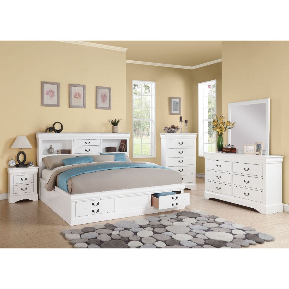 ACME Louis Philippe III - Bed w/Storage | Meri Furniture