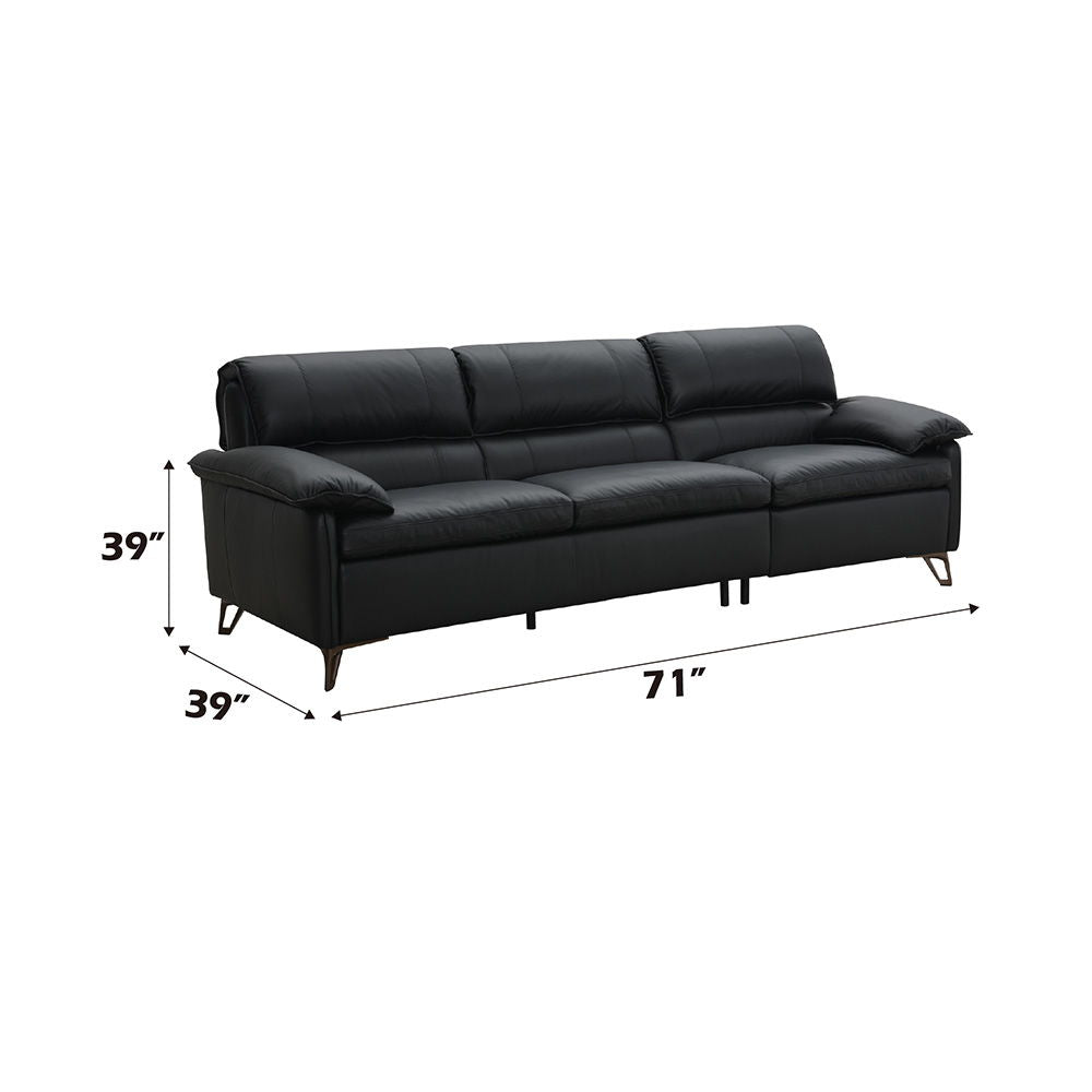 Eilene - Sofa - Black Top Grain Leather
