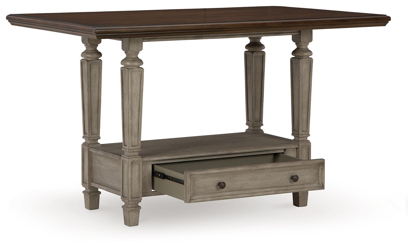 Signature Design by Ashley® Lodenbay - Antique Gray - Rectangular Dining Room Counter Table | Meri Furniture