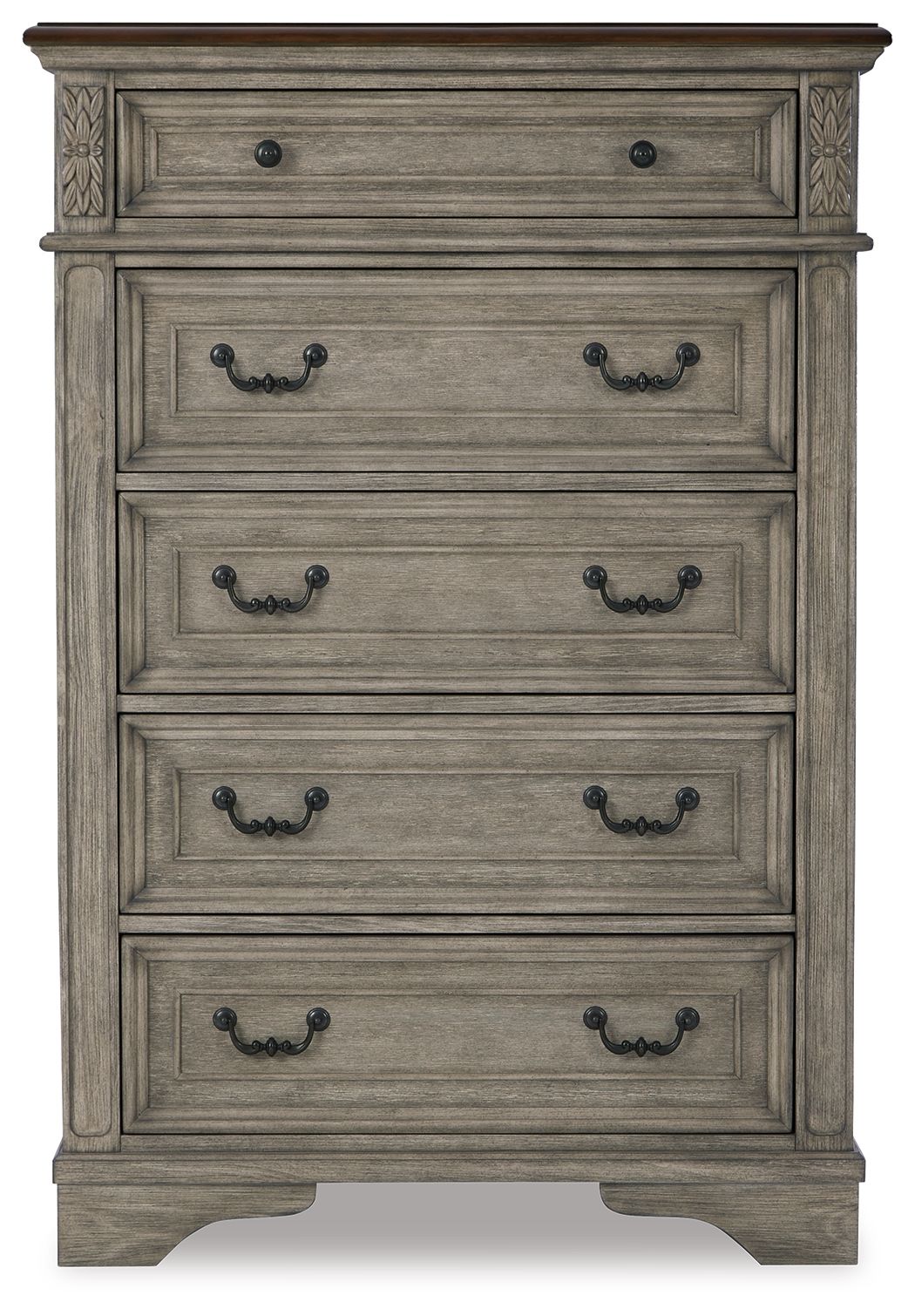 Signature Design by Ashley® Lodenbay - Antique Gray - Five Drawer Chest | Meri Furniture