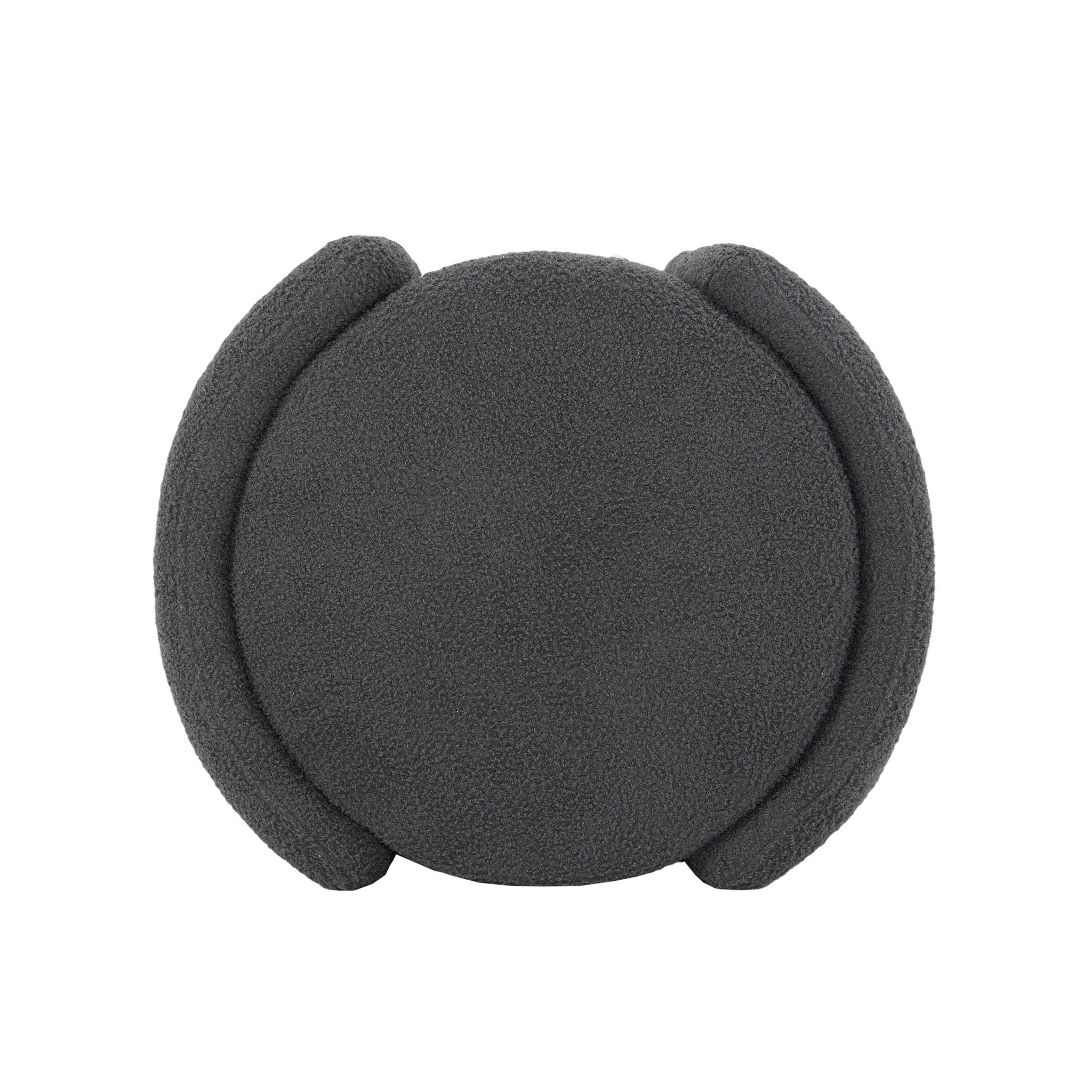 Cozy Boucle Storage Ottoman, Stylish Comfort With Hidden Storage