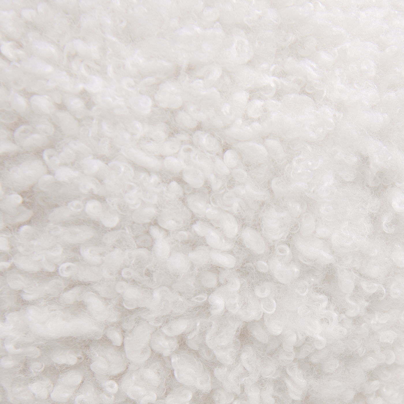 Ayla - Round Sphere Accent Ball Throw Pillow - Curly White