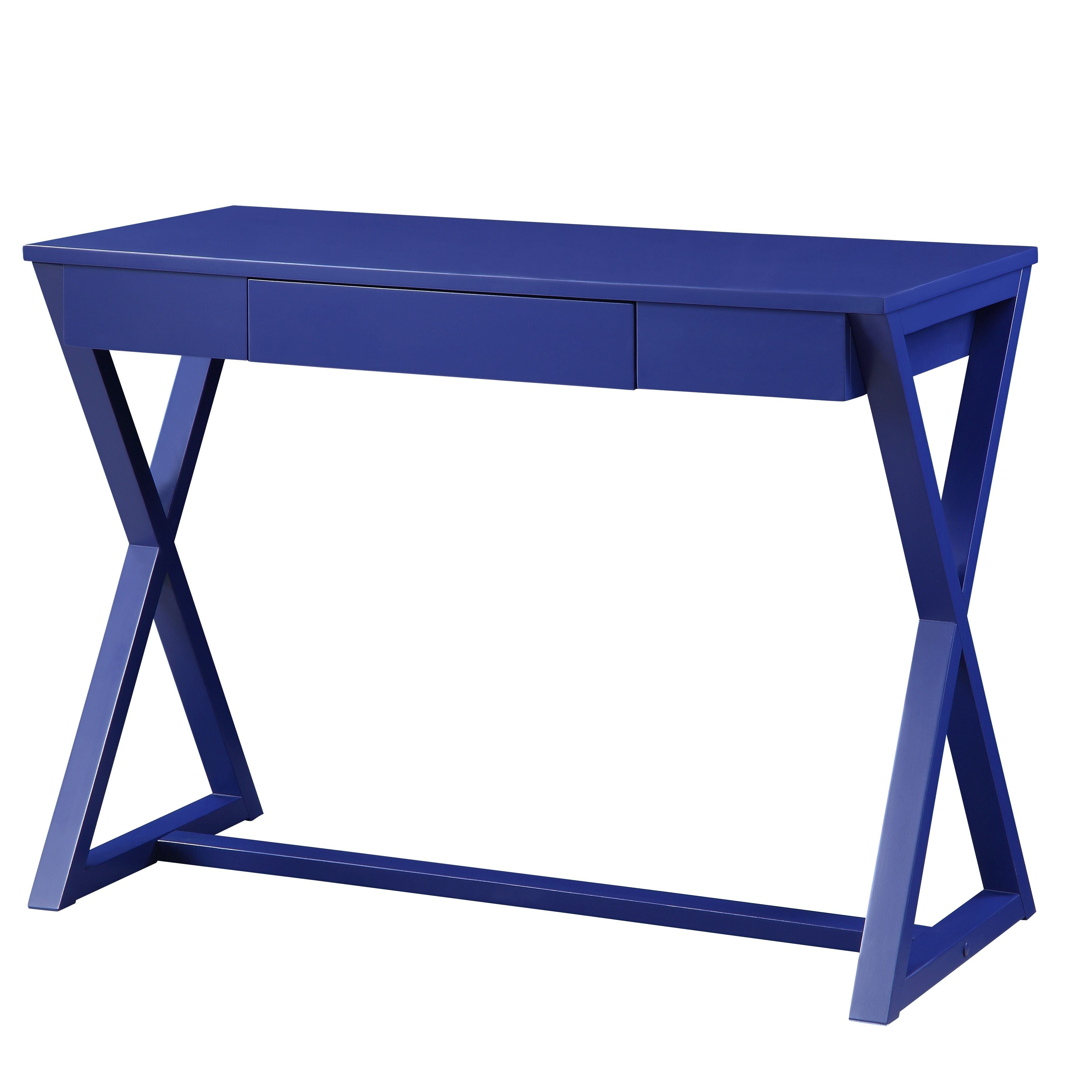 ACME Rectangular Table TopX-Shape Wooden BaseStorage: 1 Drawer 2/3 Extension Drawer GlideEnglish Dovetail Front & BackWood Center Glide | Meri Furniture