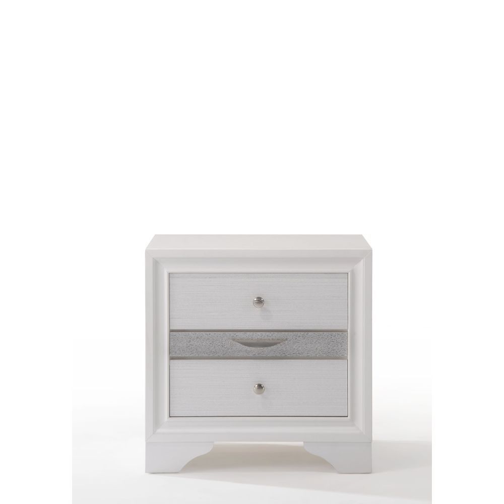 ACME The Naima nightstand offers a sophisticated look, clean lines and contemporary style. | Meri Furniture