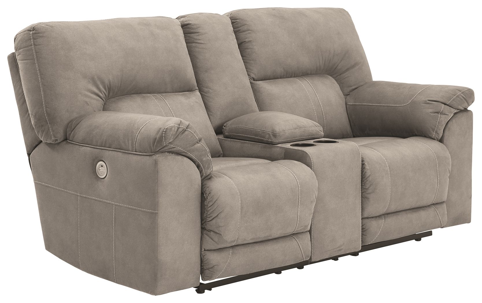 Ashley Furniture Cavalcade - Reclining Loveseat W/Console | Meri Furniture