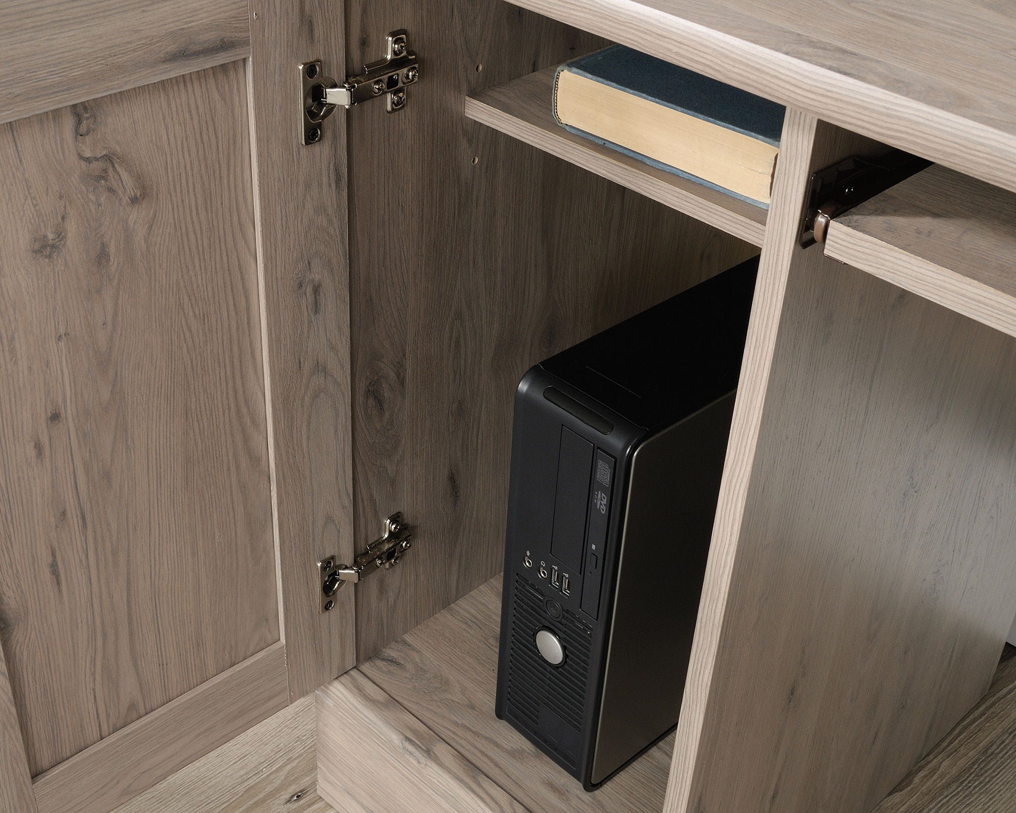 Wood Home Office Desk in Laurel Oak