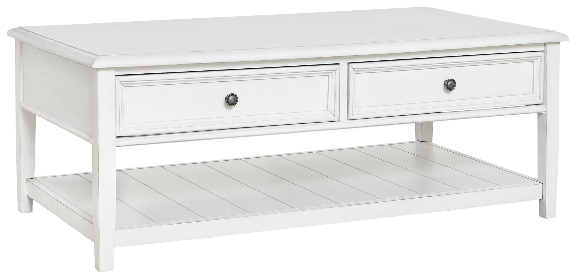 Signature Design by Ashley® Kanwyn - Whitewash - Rectangular Cocktail Table | Meri Furniture