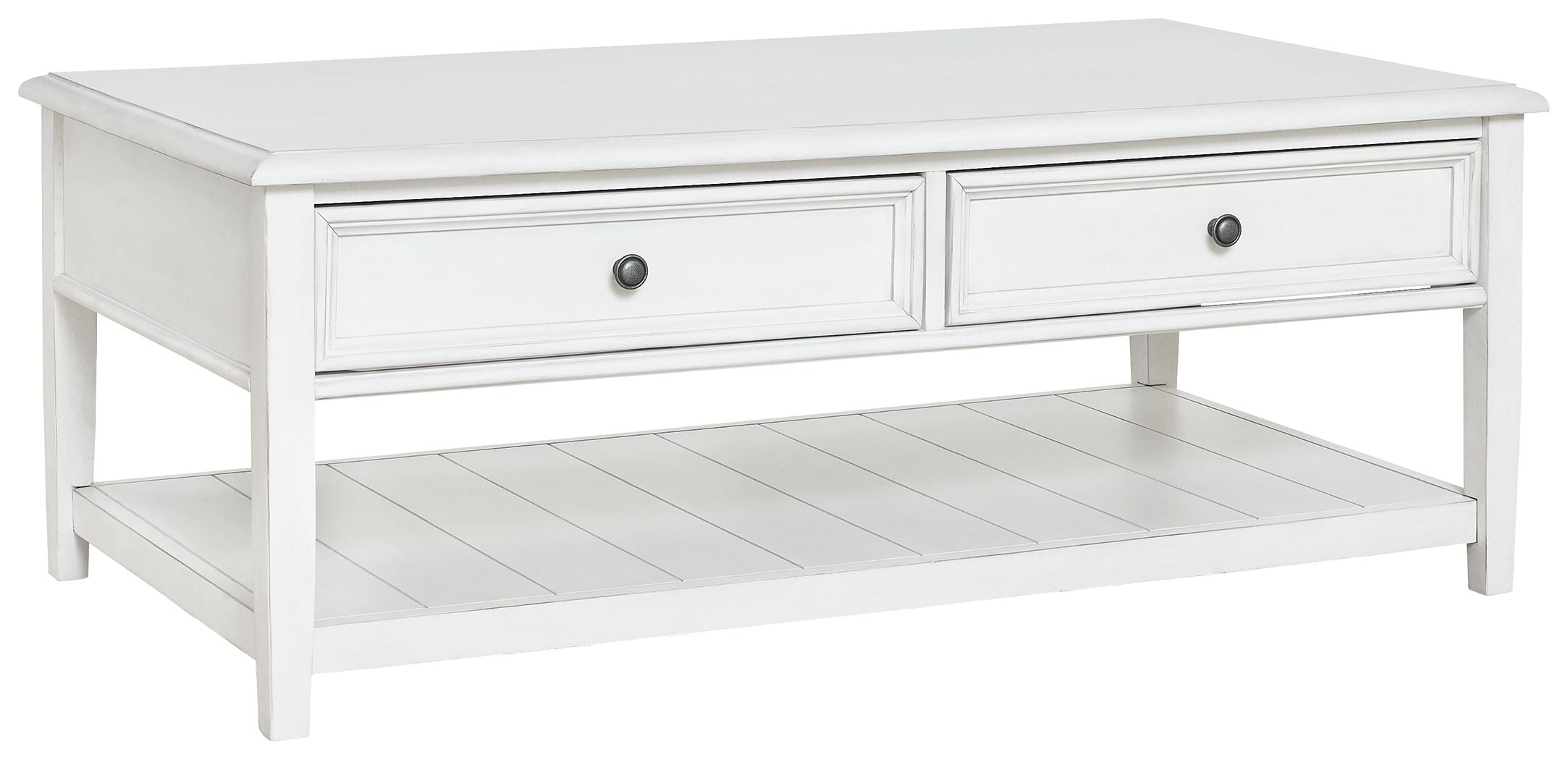 Signature Design by Ashley® Kanwyn - Whitewash - Rectangular Cocktail Table | Meri Furniture