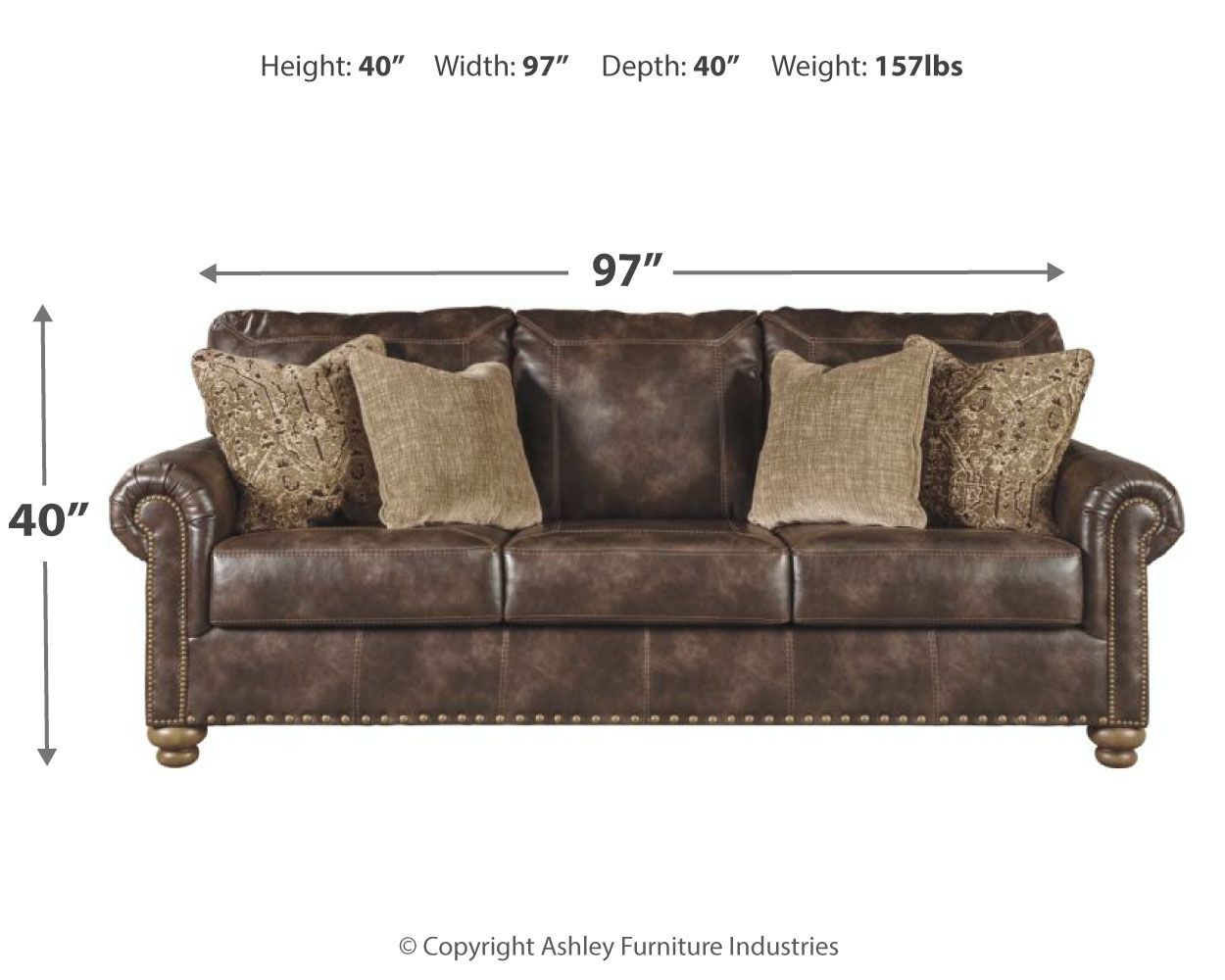 Ashley Furniture Nicorvo - Coffee - Sofa | Meri Furniture