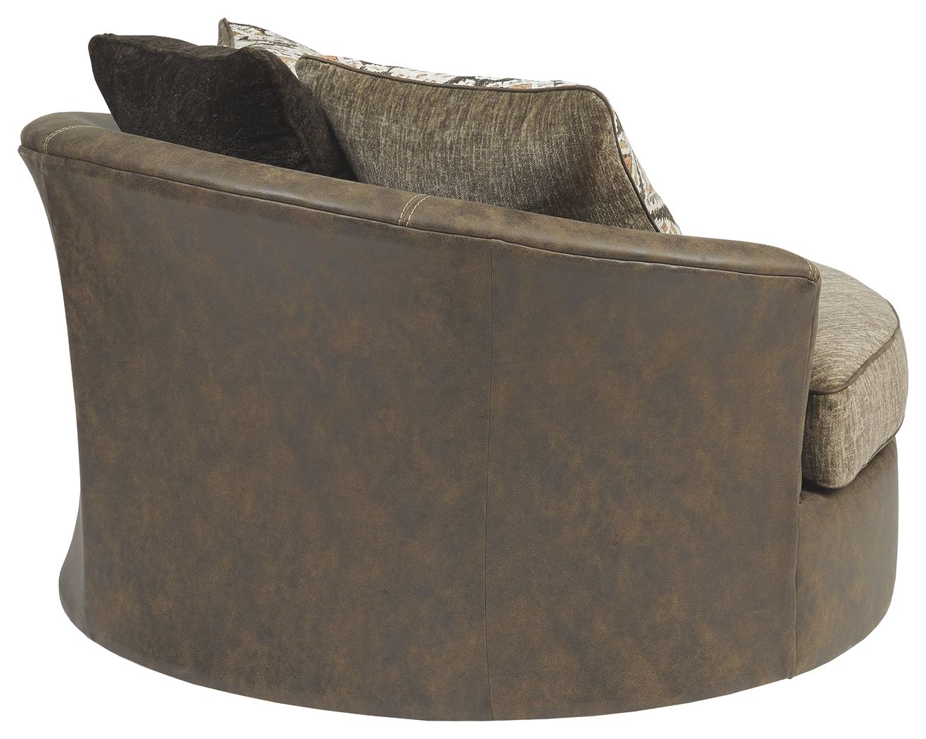 Ashley Furniture Abalone - Chocolate - Oversized Swivel Accent Chair | Meri Furniture