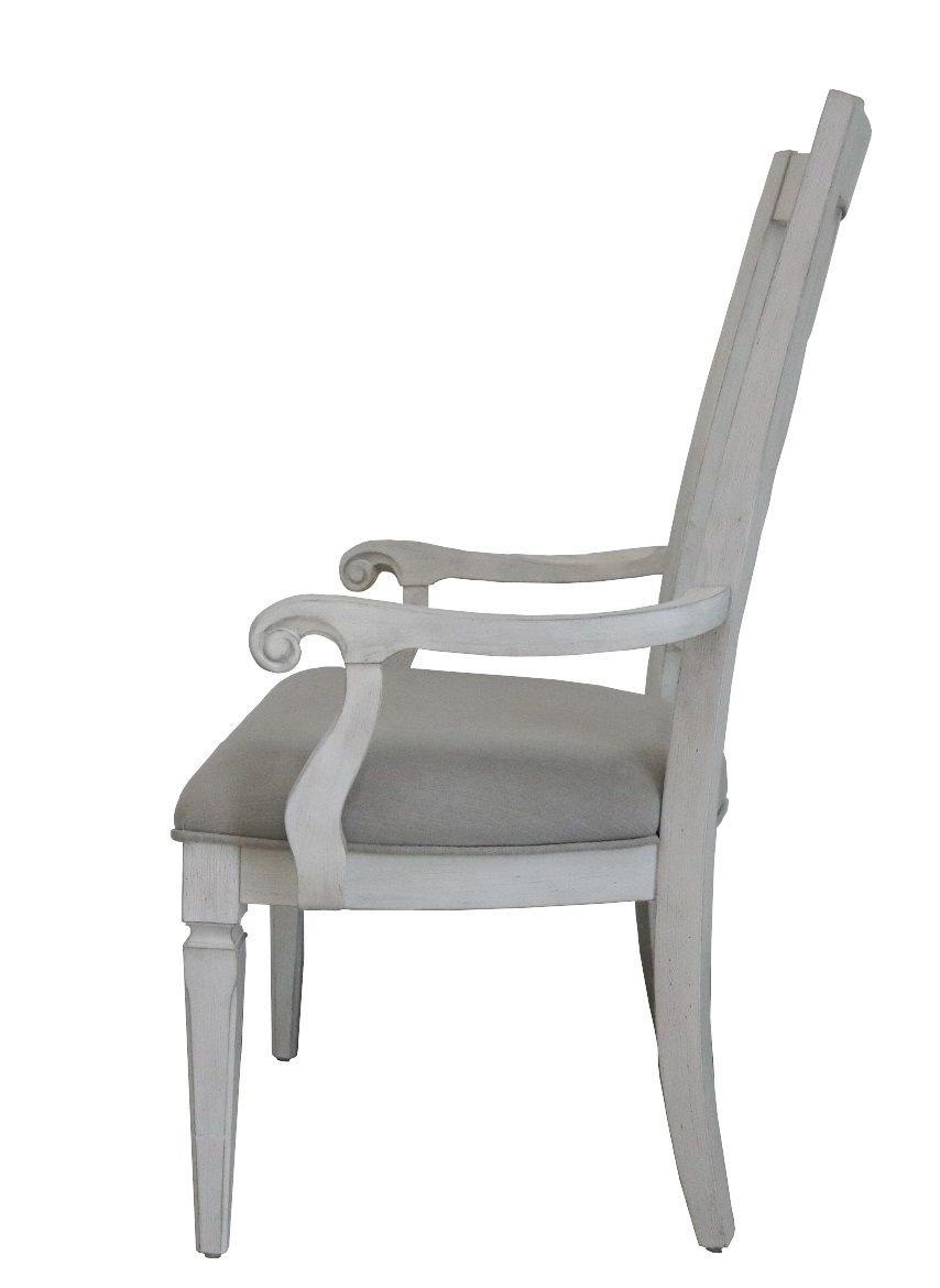 ACME Katia - Arm Chair (Set of 2) - Light Gray & Weathered White | Meri Furniture