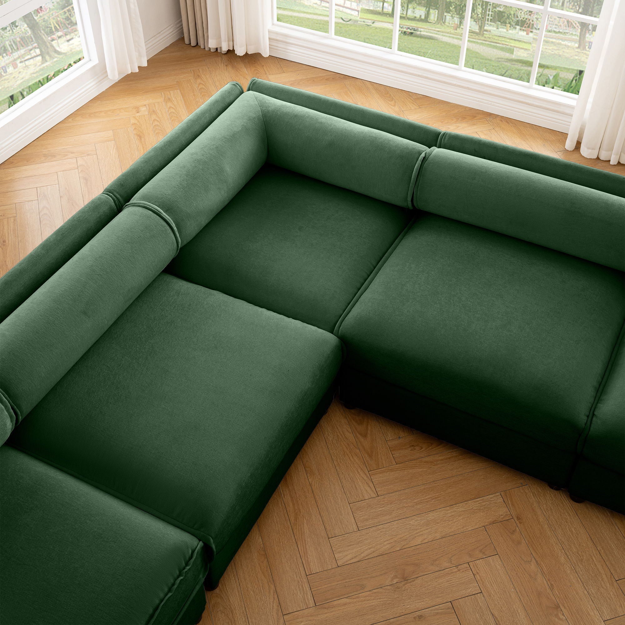 Modern Modular Sectional Sofa With Storag, Contemporary Cylindrical Design