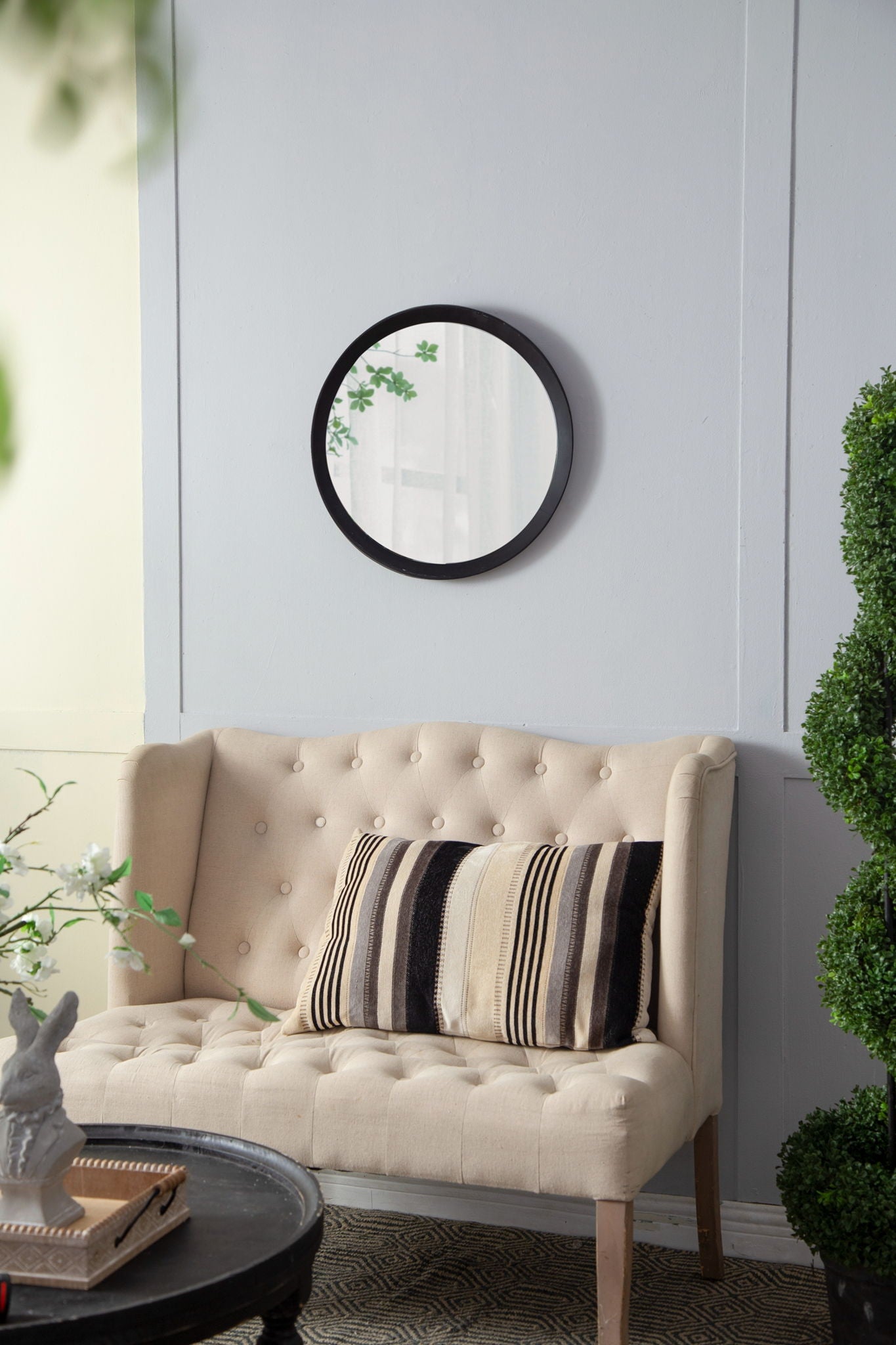 Transitional Decor Style Wall Mirror Decor With Frame For Bathroom