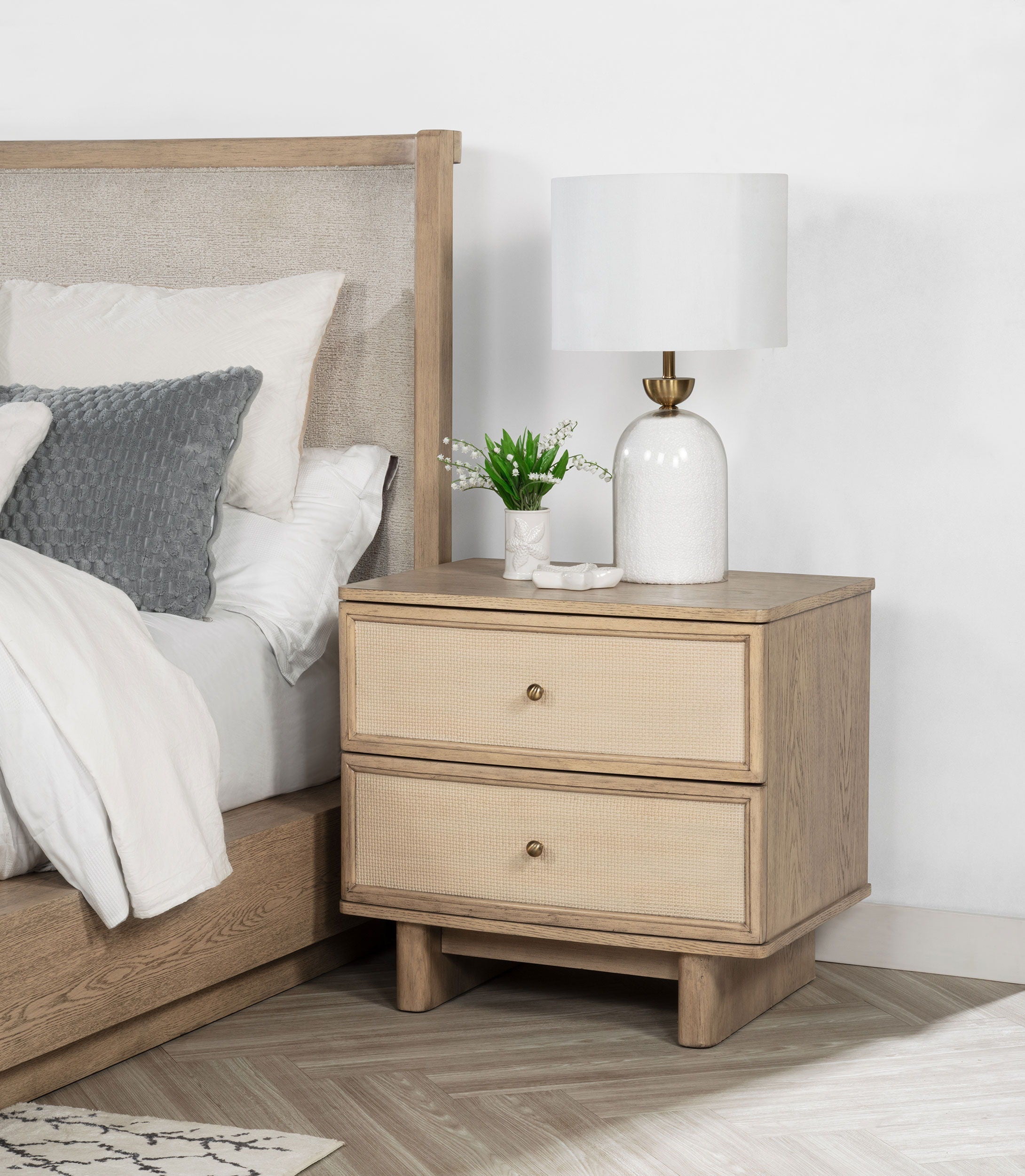 Coaster Fine Furniture Kailani - 2-Drawer Nightstand Bedside Table - Beige Oak | Meri Furniture