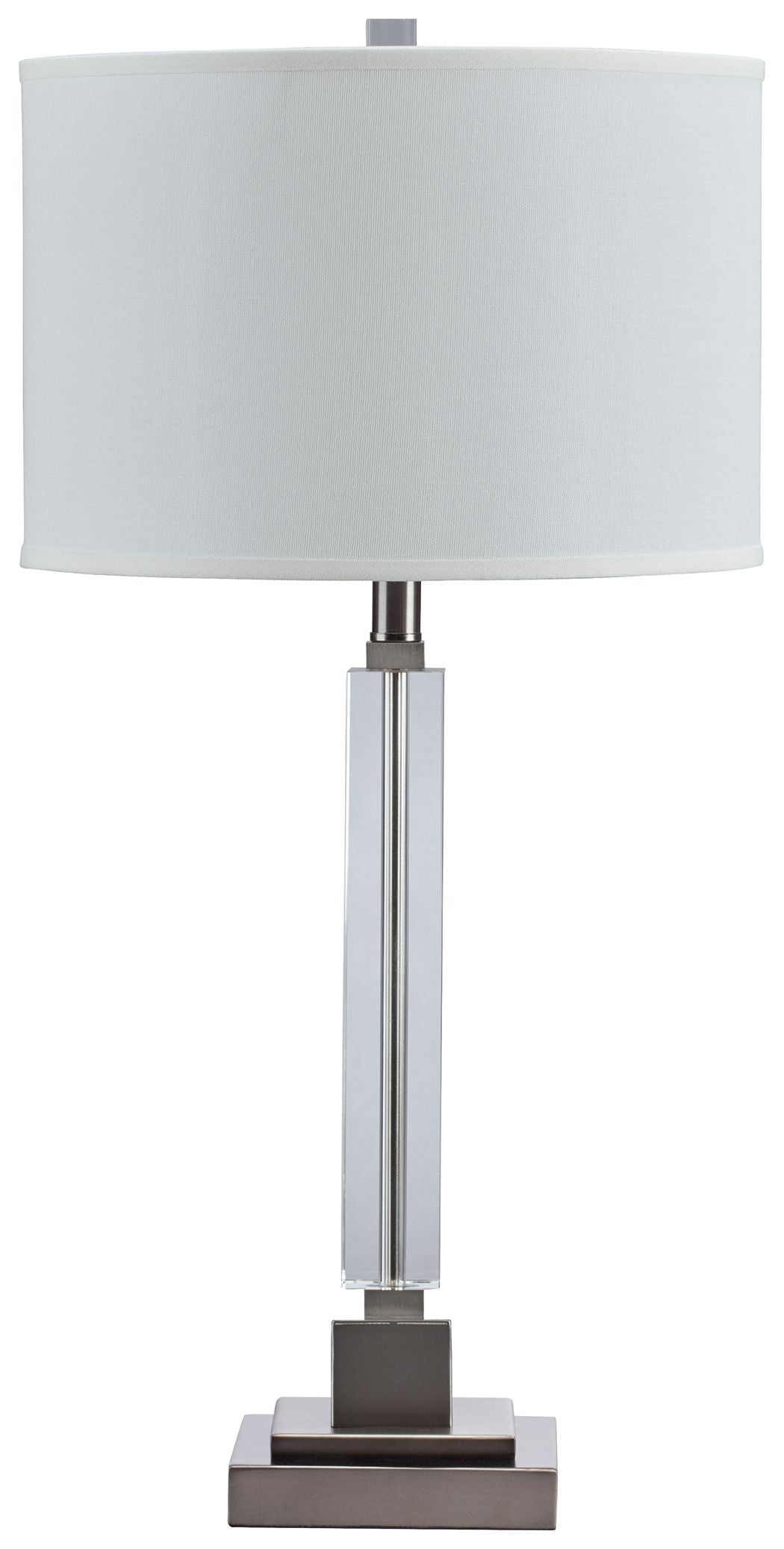 Ashley Furniture Deccalen - Clear / Silver Finish - Crystal Table Lamp | Meri Furniture