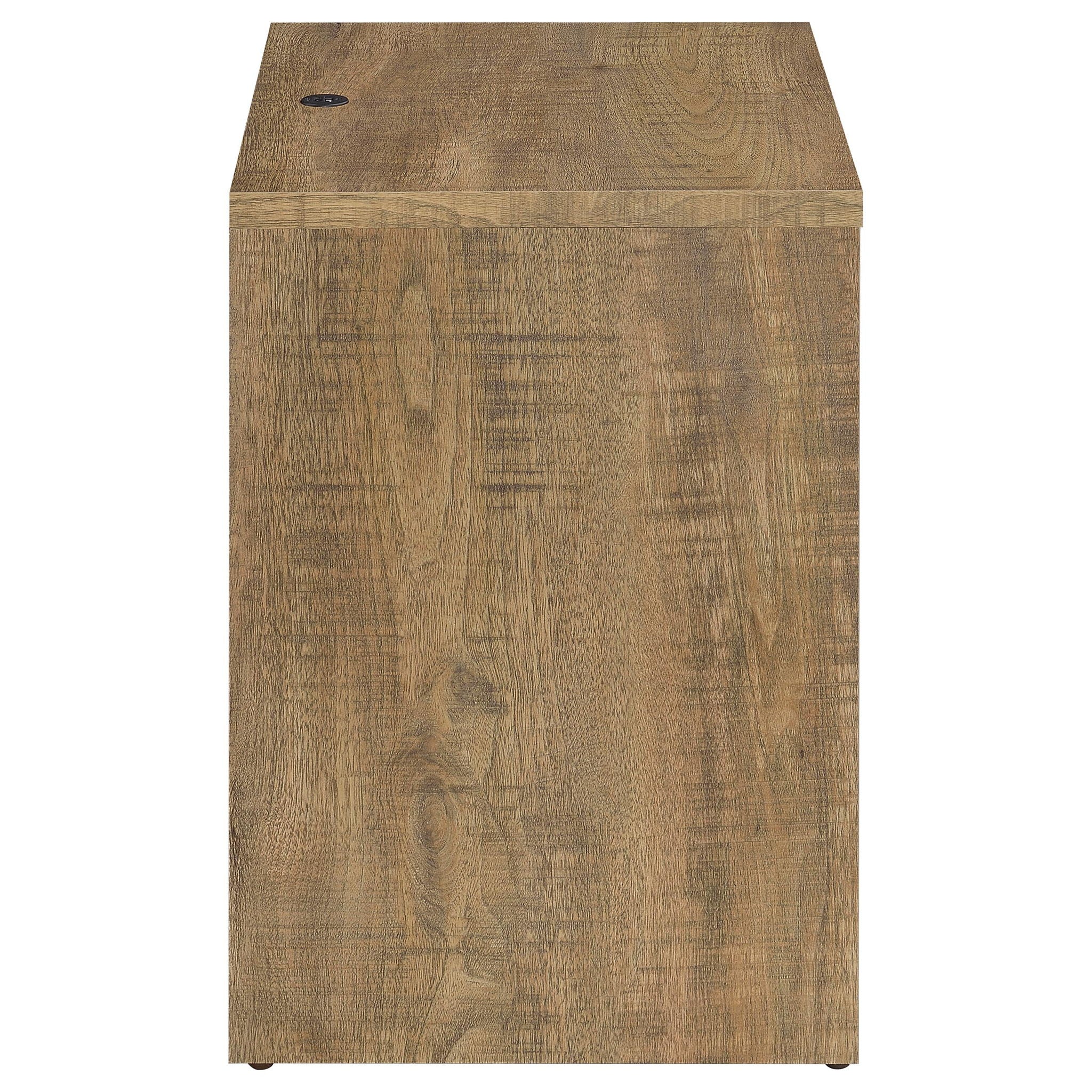 Transitional Nightstand With Dual USB Charging And Motion Sensor Light