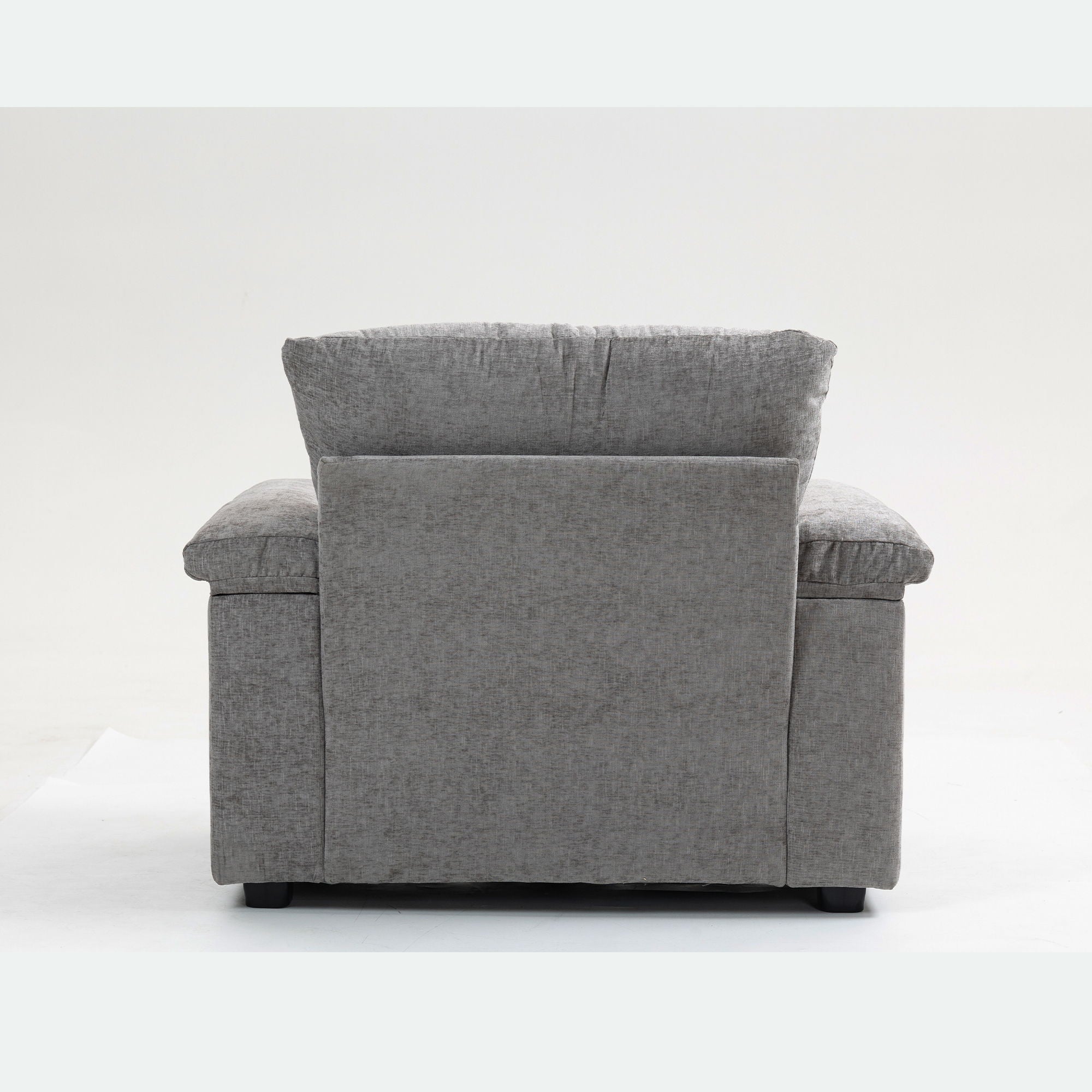 Chenille Fabric Sofa Bed With Cupholders And USB Charging Ports Chair For Living Room