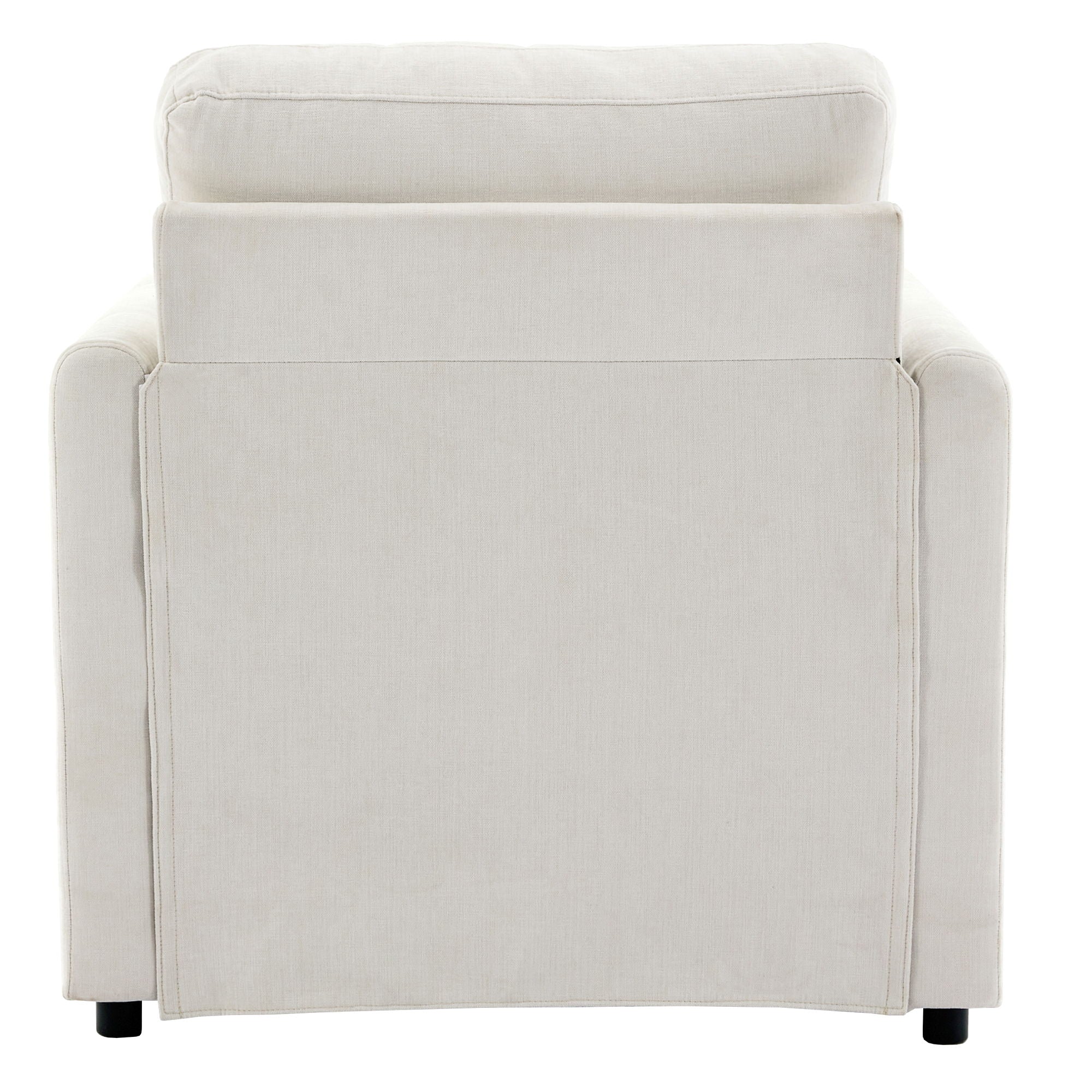 Cozy Upholstered Plush Cushion Armchair For Living Room