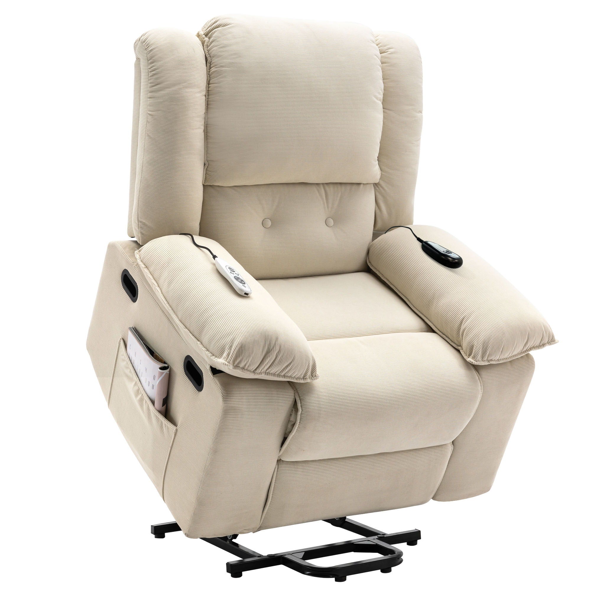 Massage Recliner Power Lift Chair With Adjustable Massage And Heating Function