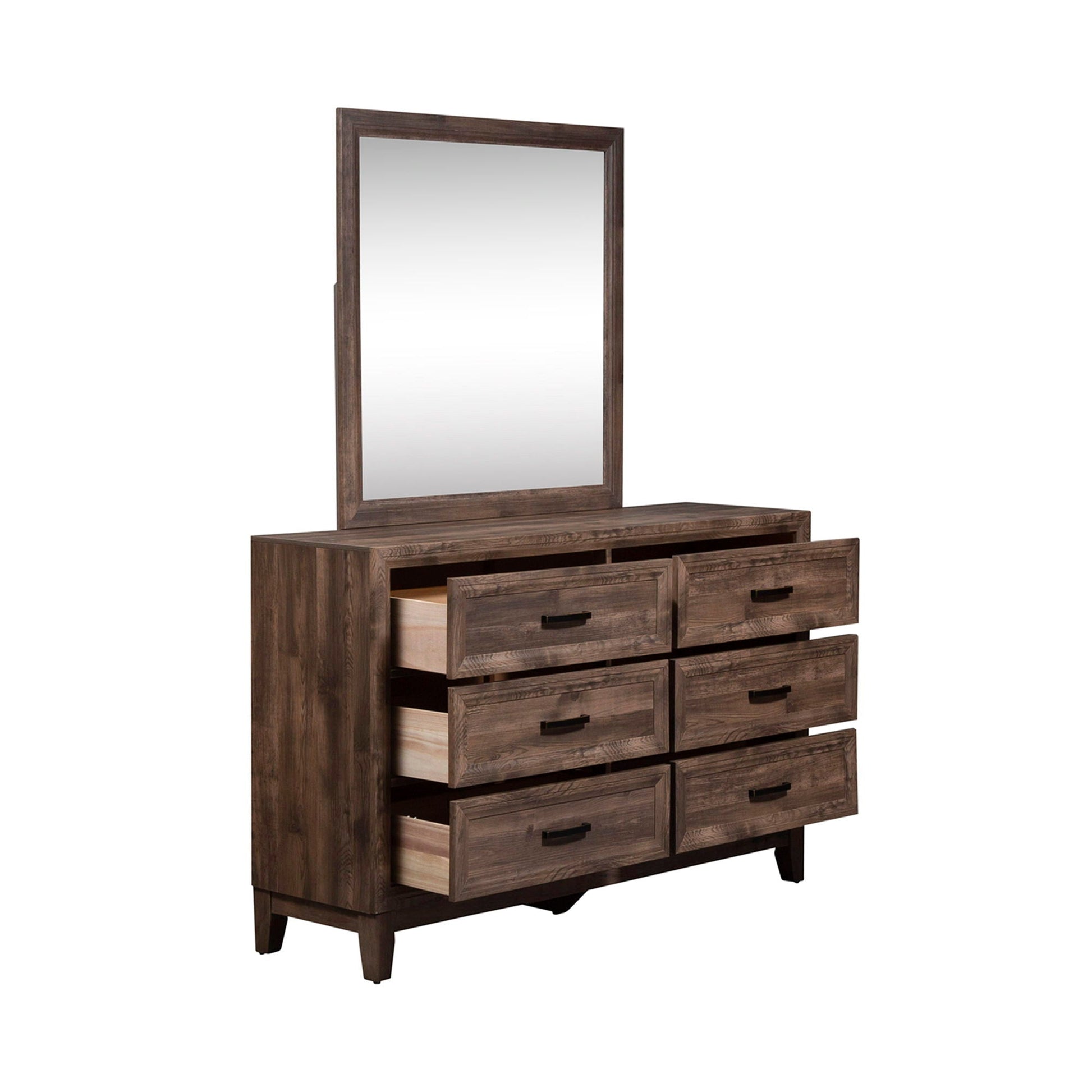 Liberty Furniture Ridgecrest - Dresser & Mirror - Light Brown | Meri Furniture