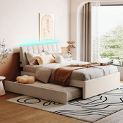 Upholstered Platform Bed With Trundle