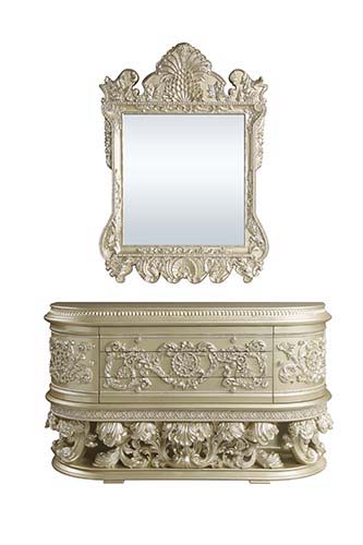 ACME Vatican - Mirror - Champagne Silver Finish | Meri Furniture