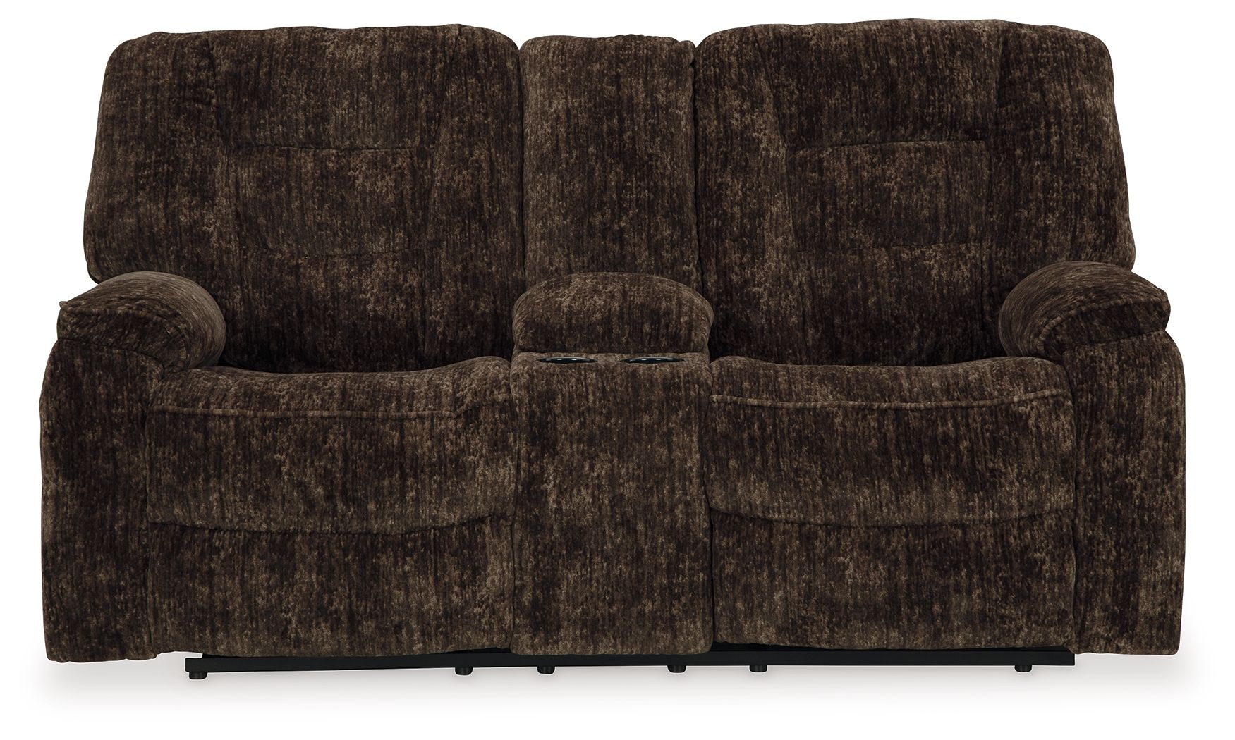 Signature Design by Ashley® Soundwave - Reclining Loveseat W/Console | Meri Furniture