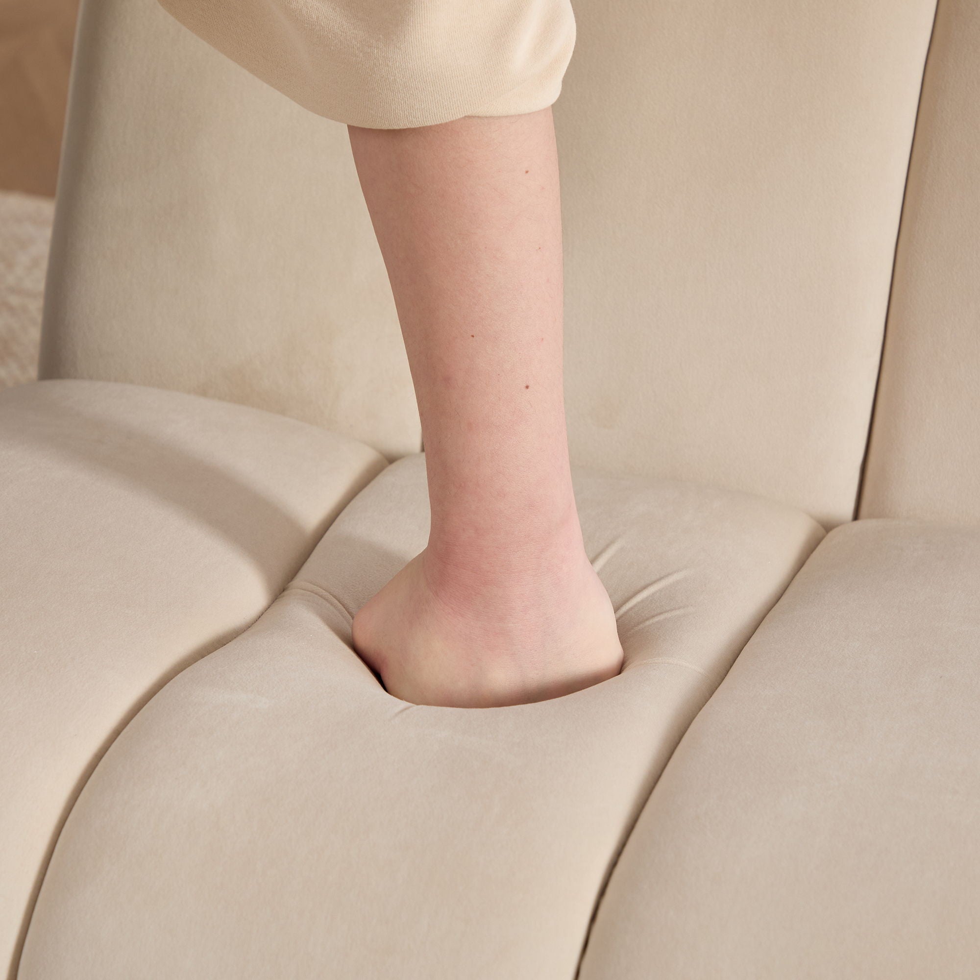 Upholstered Armless Chair For Living Room