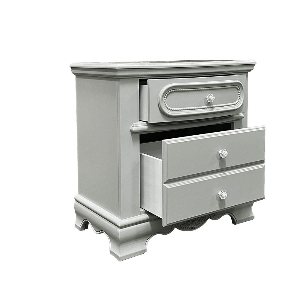 ACME Drawer: Center Wooden Glide, Dovetail Included, Felt-Lined Top Drawer | Meri Furniture