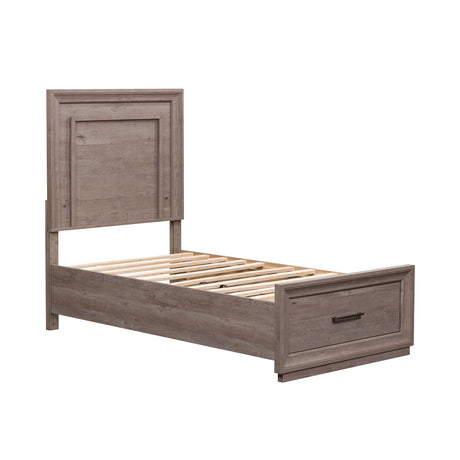 Horizons - Twin Storage Bed - Medium Gray