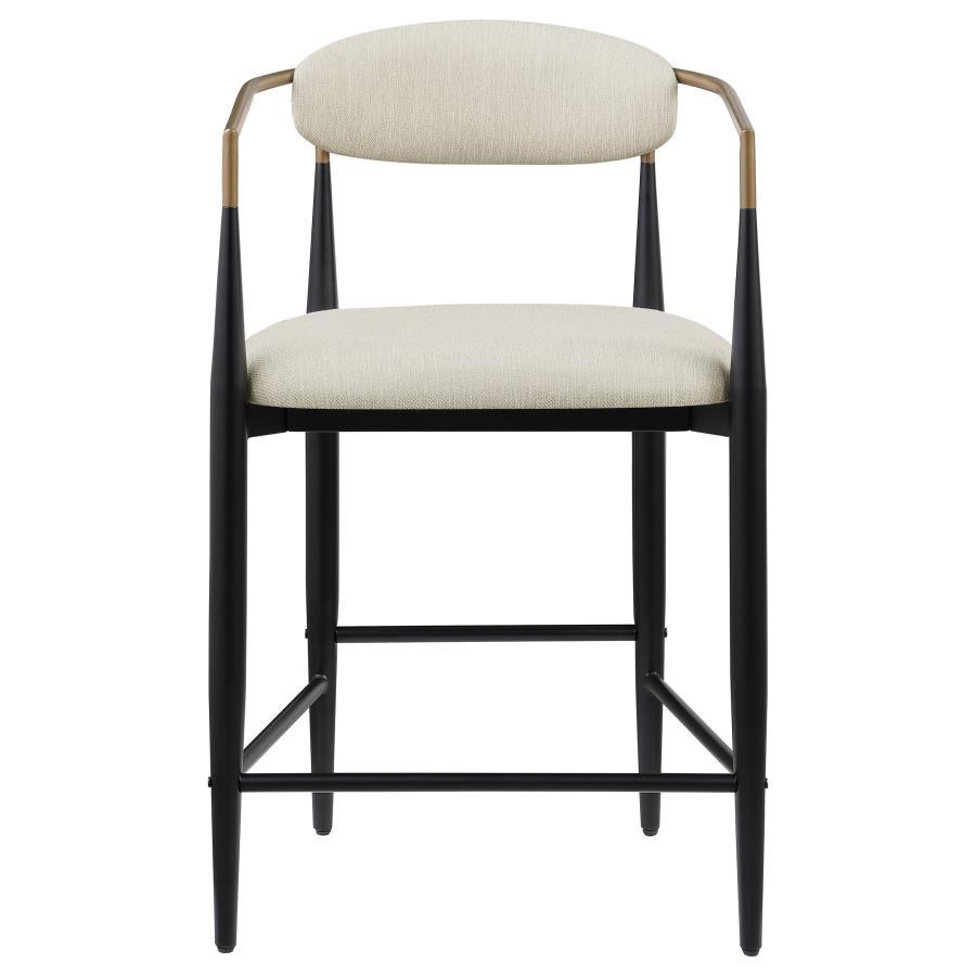 Coaster Fine Furniture Tina - Metal Counter Height Bar Stool With Upholstered Back And Seat (Set of 2) | Meri Furniture
