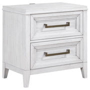 Coaster Fine Furniture Marielle - 2-Drawer Nightstand Bedside Table - Distressed White | Meri Furniture