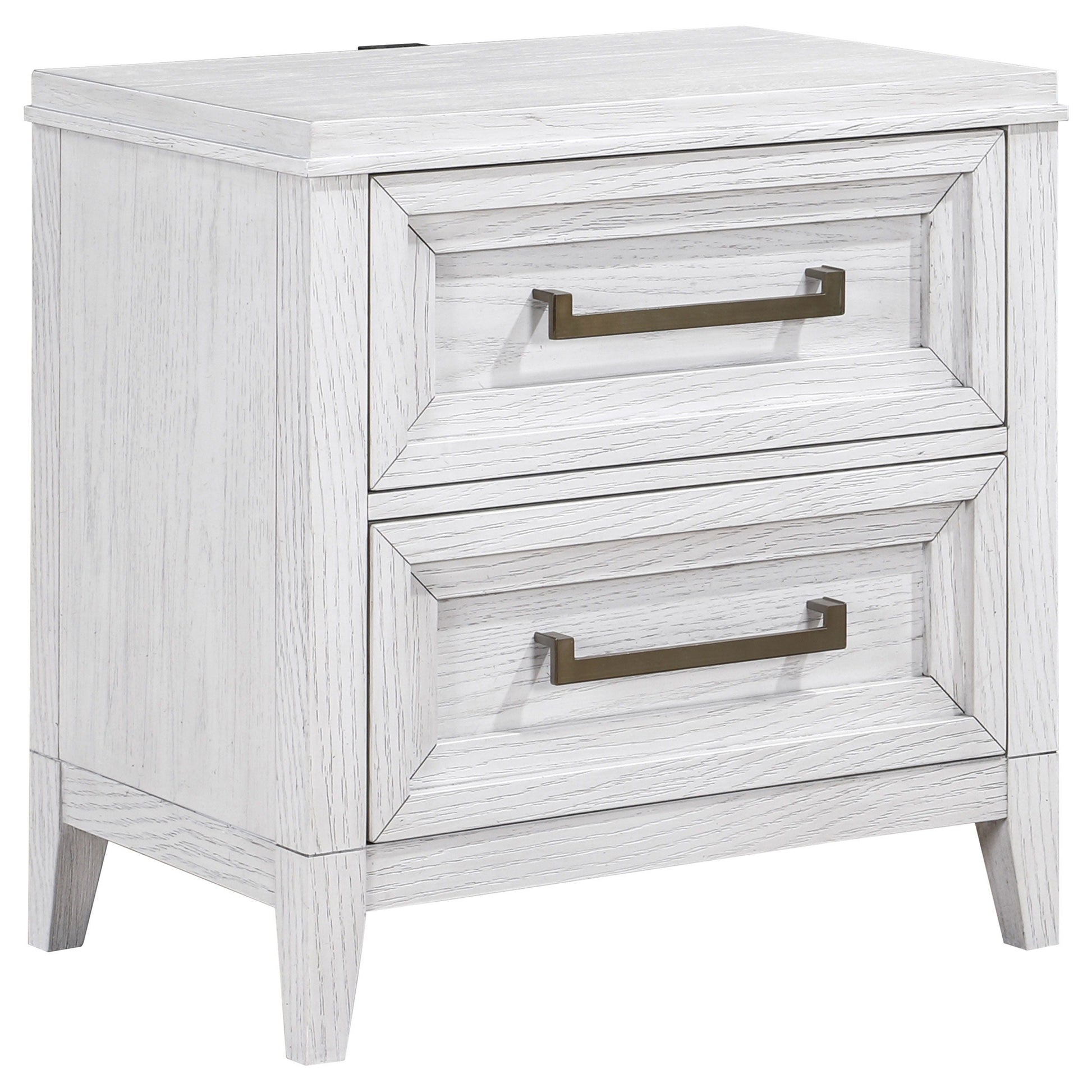 Coaster Fine Furniture Marielle - 2-Drawer Nightstand Bedside Table - Distressed White | Meri Furniture