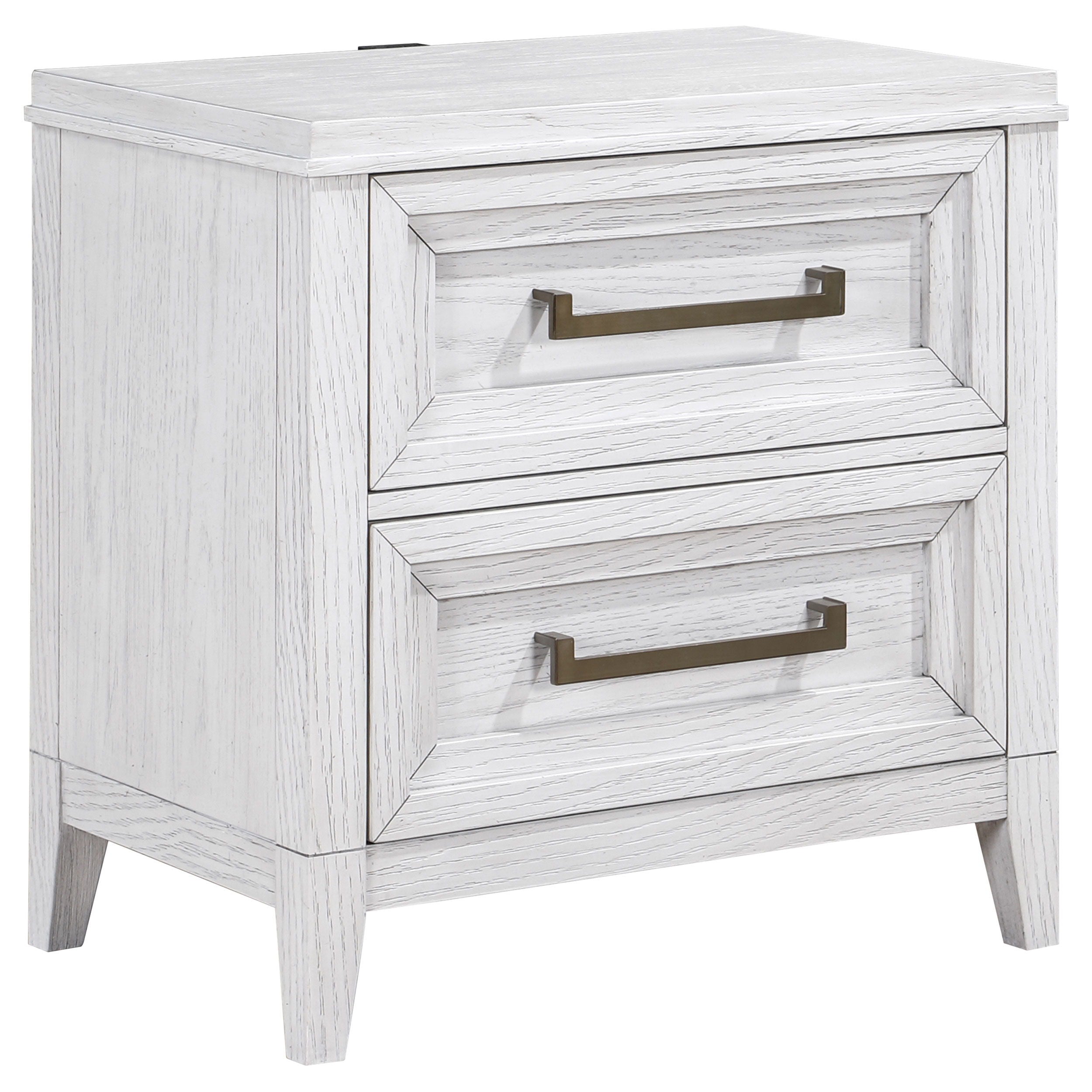 Coaster Fine Furniture Marielle - 2-Drawer Nightstand Bedside Table - Distressed White | Meri Furniture