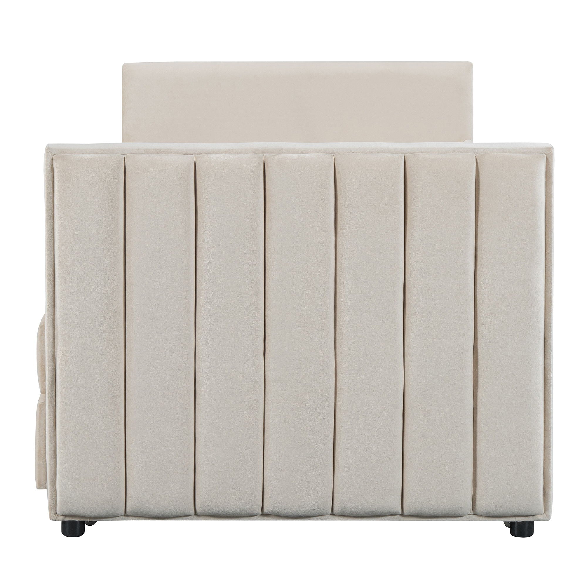 Upholstered Daybed With Trundle And Drawers