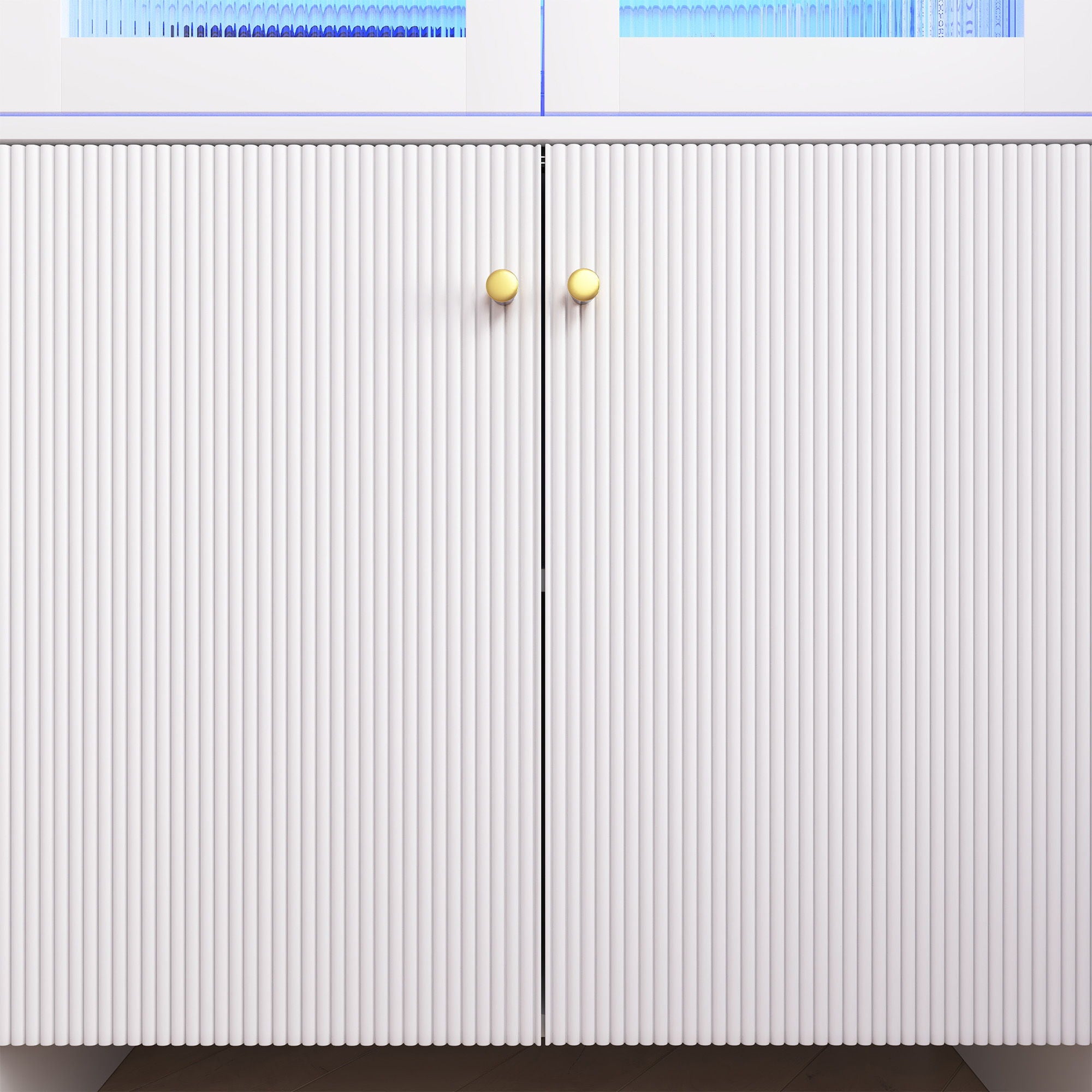 Modern Tech Inspired Dome Cabinet With LED Lighting