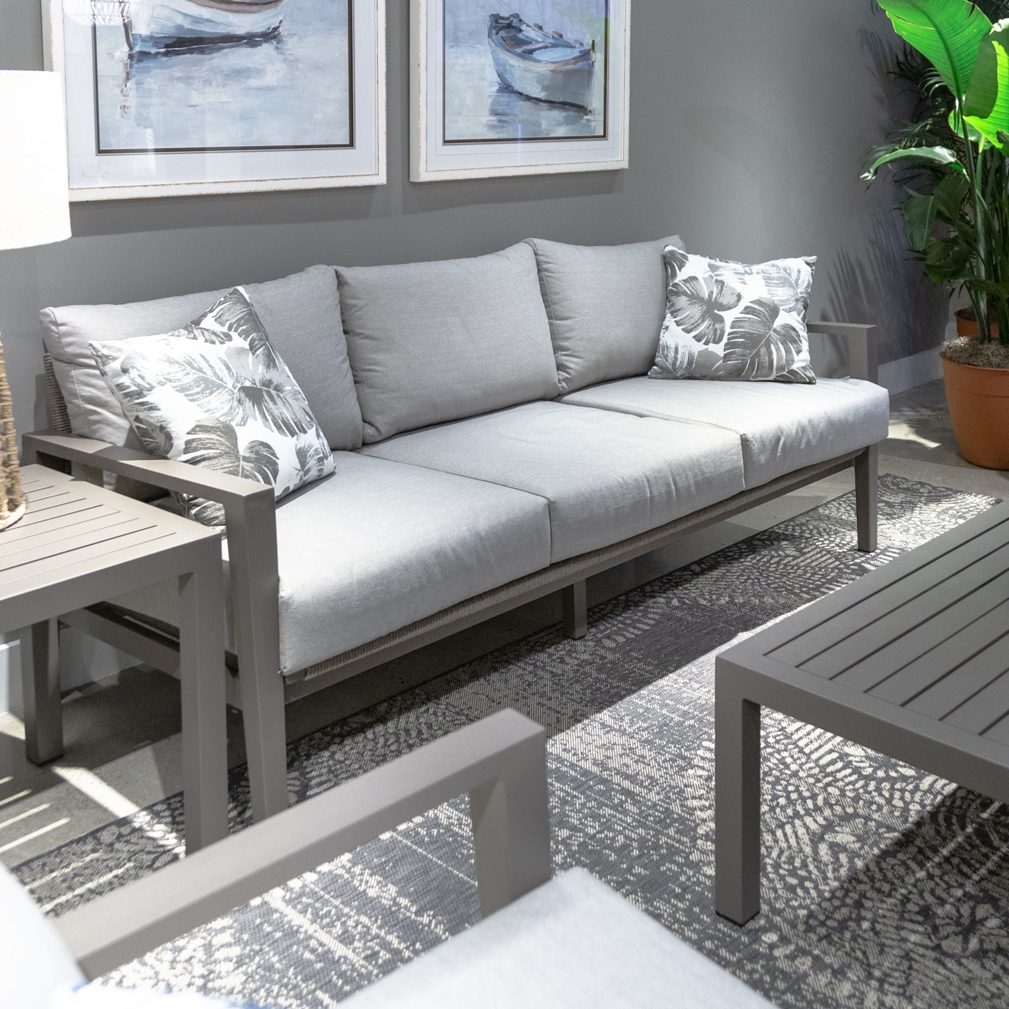 Liberty Furniture Plantation Key - Outdoor Sofa - Granite | Meri Furniture