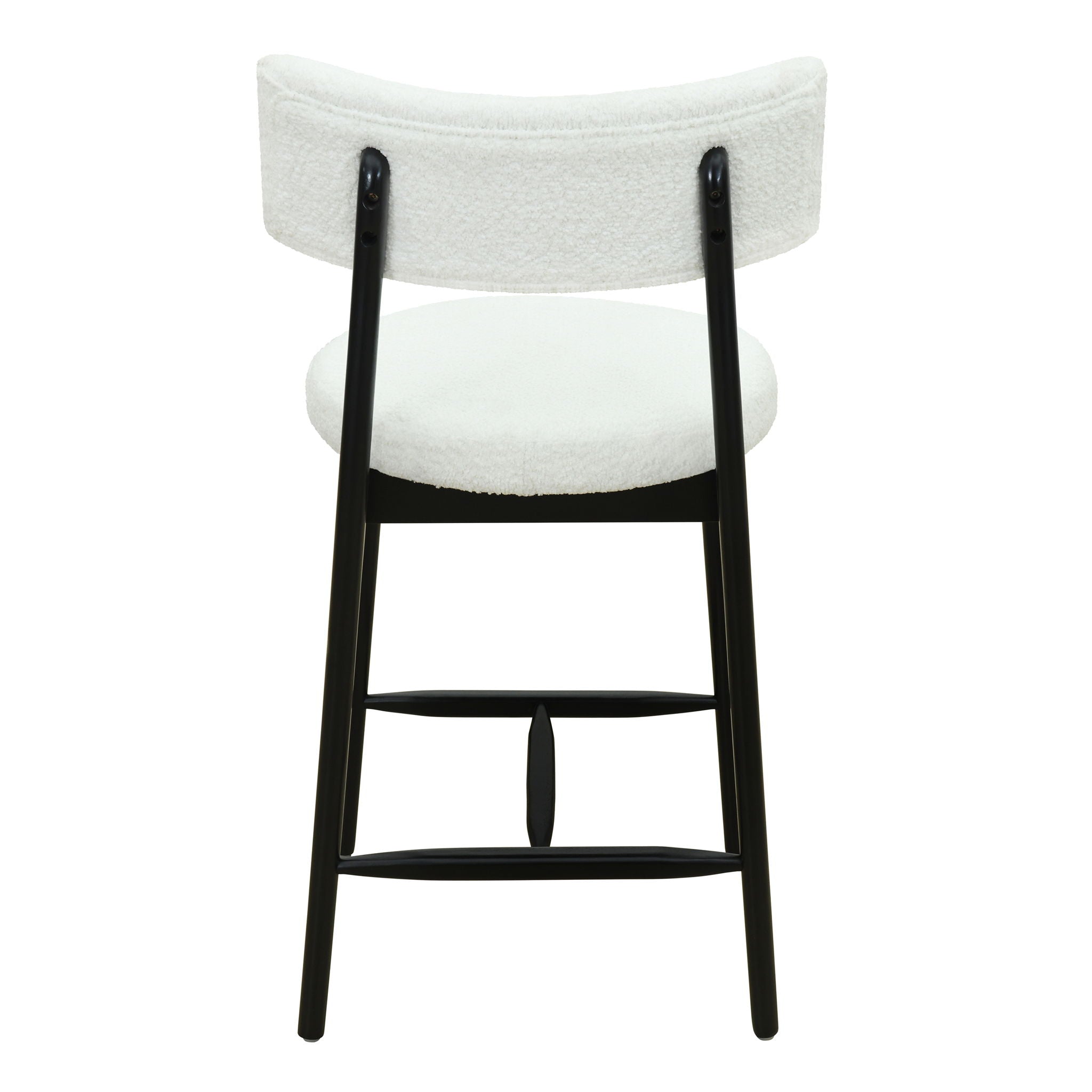 Mid Century Modern Counter Stools, Fabric Upholstered Chairs