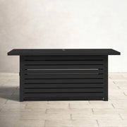 Propane / Gas Outdoor Fire Pit Table With Lid Durable Construction - Black