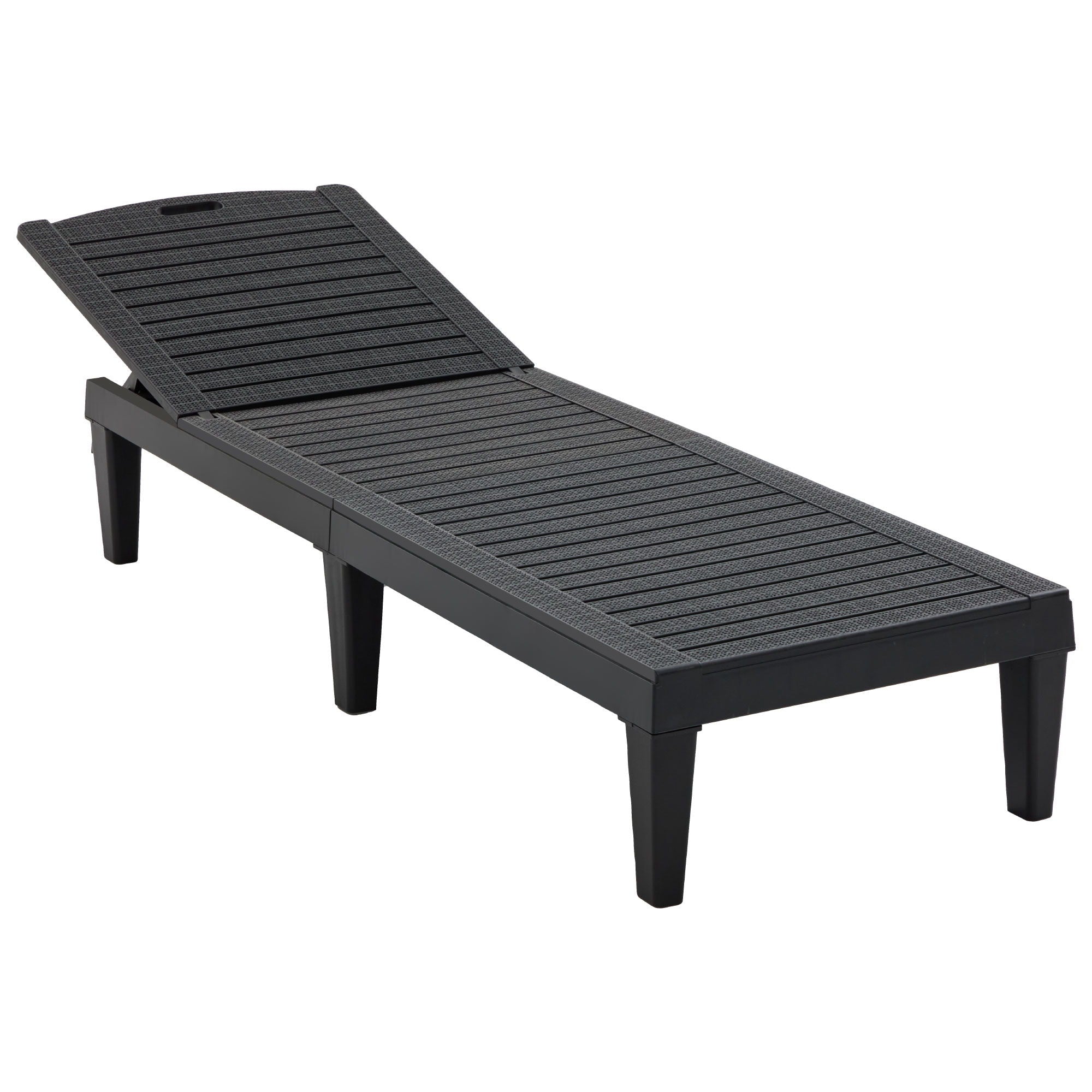 2 Piece Outdoor Chaise Lounges With Adjustable Backrest