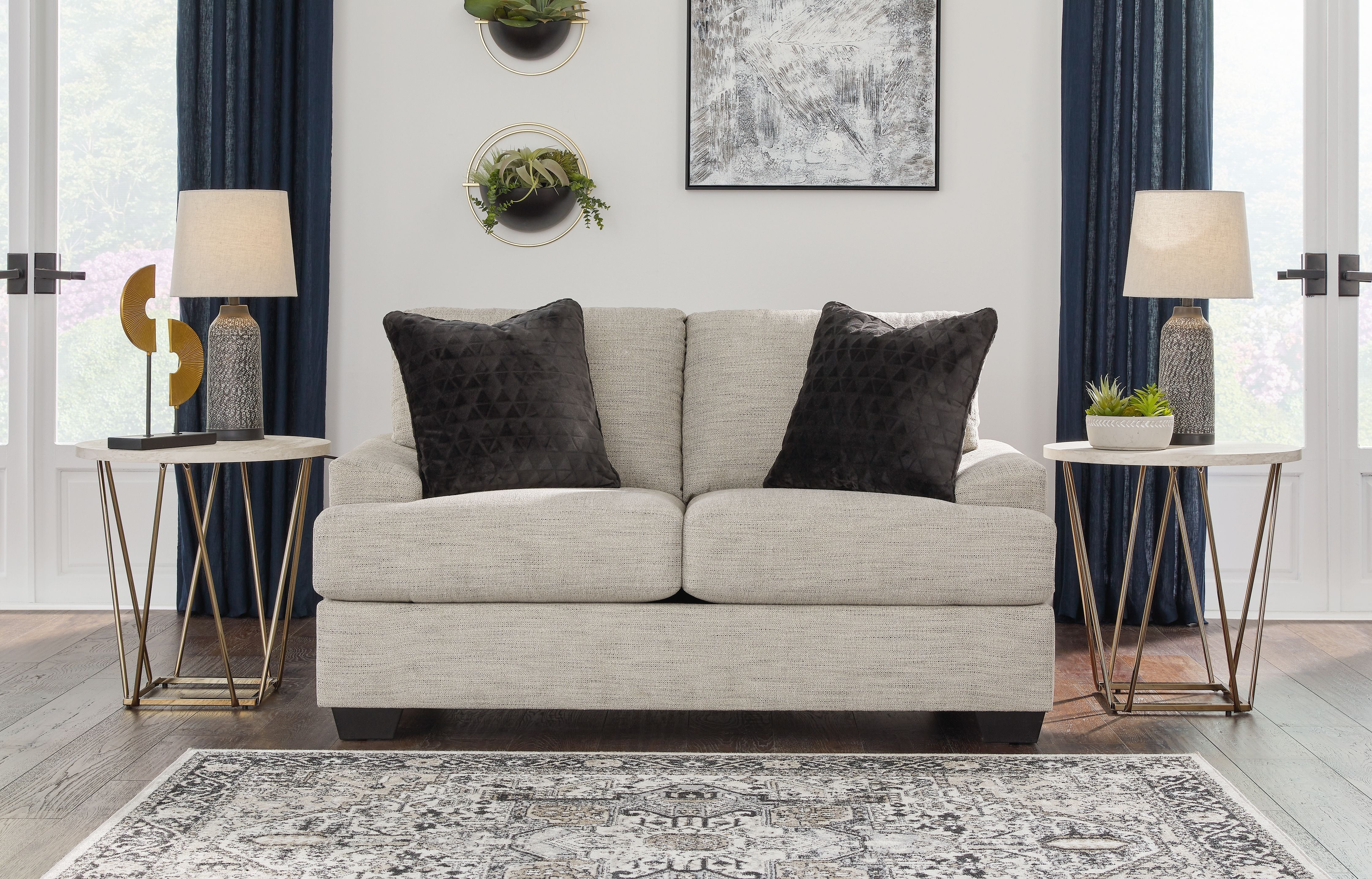 Signature Design by Ashley® Vayda - Pebble - Loveseat | Meri Furniture