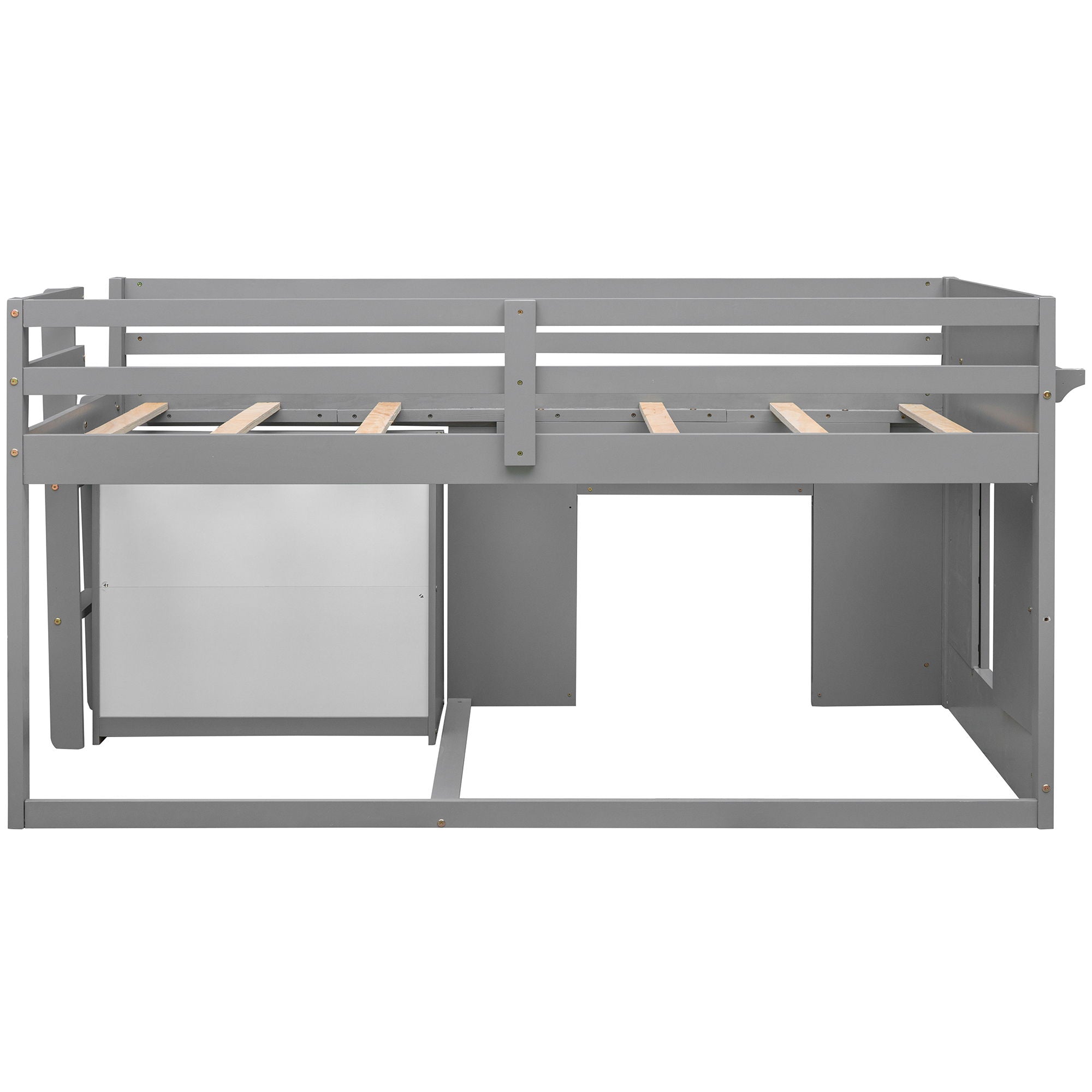 Loft Bed With Cabinet And Shelf