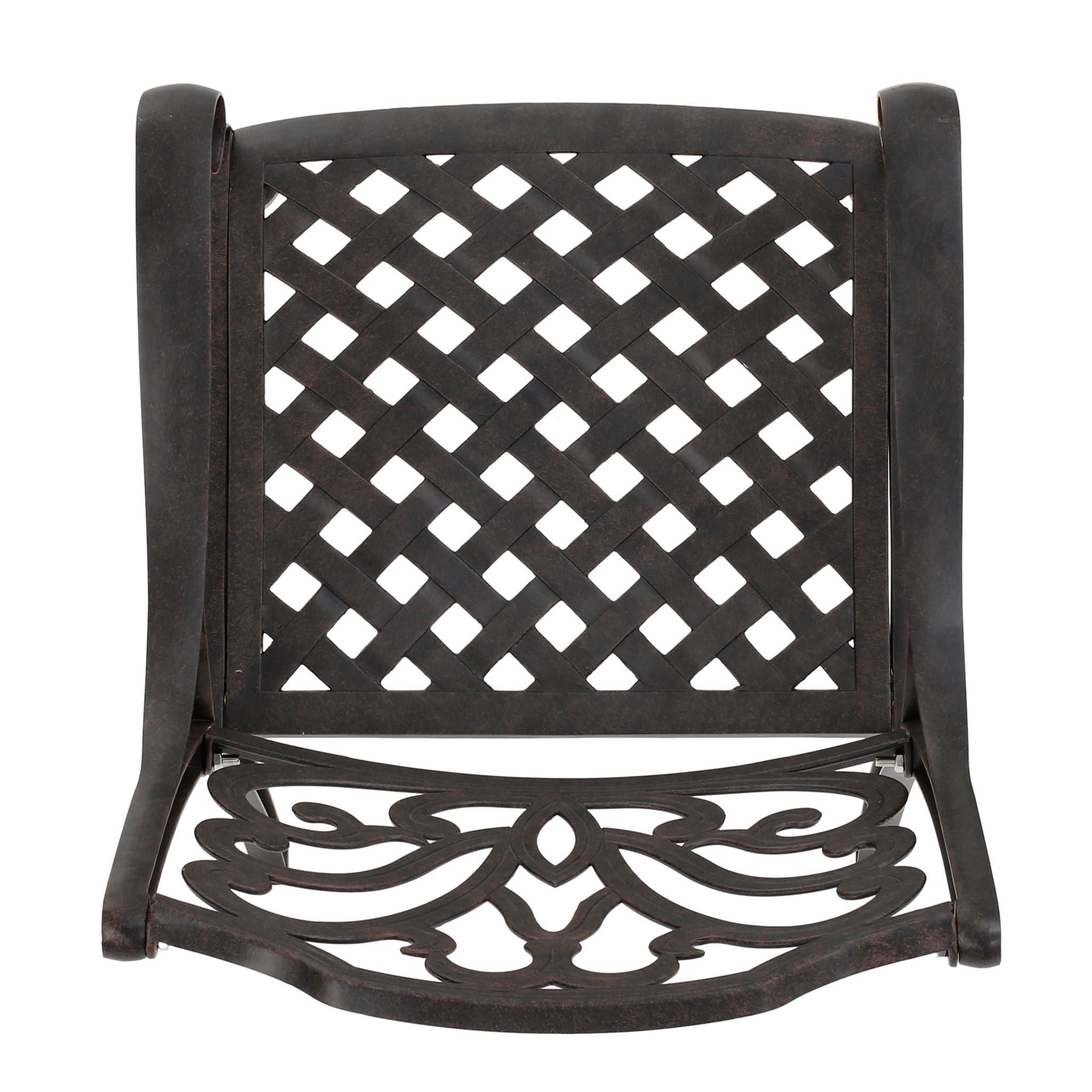 Patio Cast Aluminum Outdoor Dining Chairs (Set of 2) - Bronze